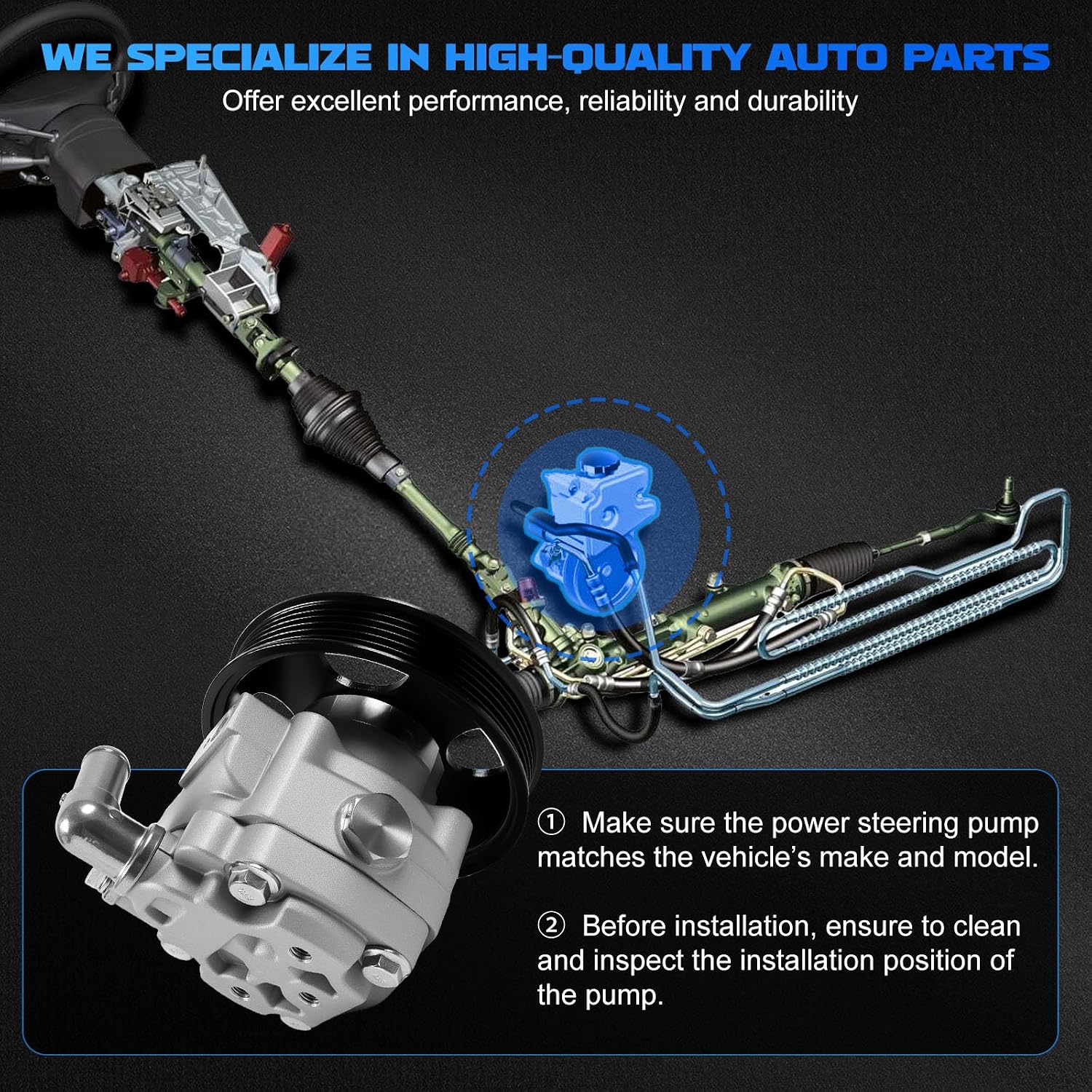 Power Steering Pump with Pulley fit for 2005-2011 XC90 21-207