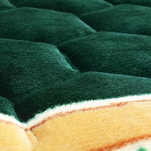 Miniatura 9 de Alfombra de oración musulmana islámica, muy gruesa, para hombres y mujeres, con cuentas de oración islámica, suave y lujosa (verde)