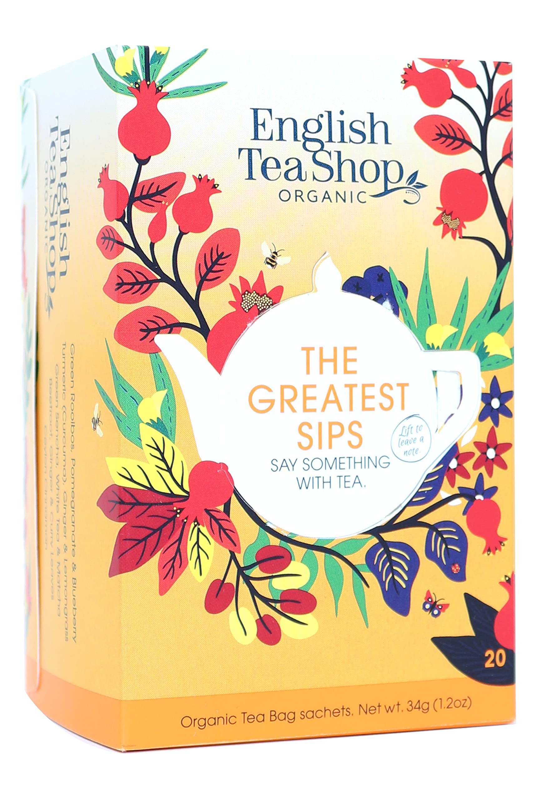 English Tea Shop Organic The Greatest Sips - 20 Tea Bag Sachets