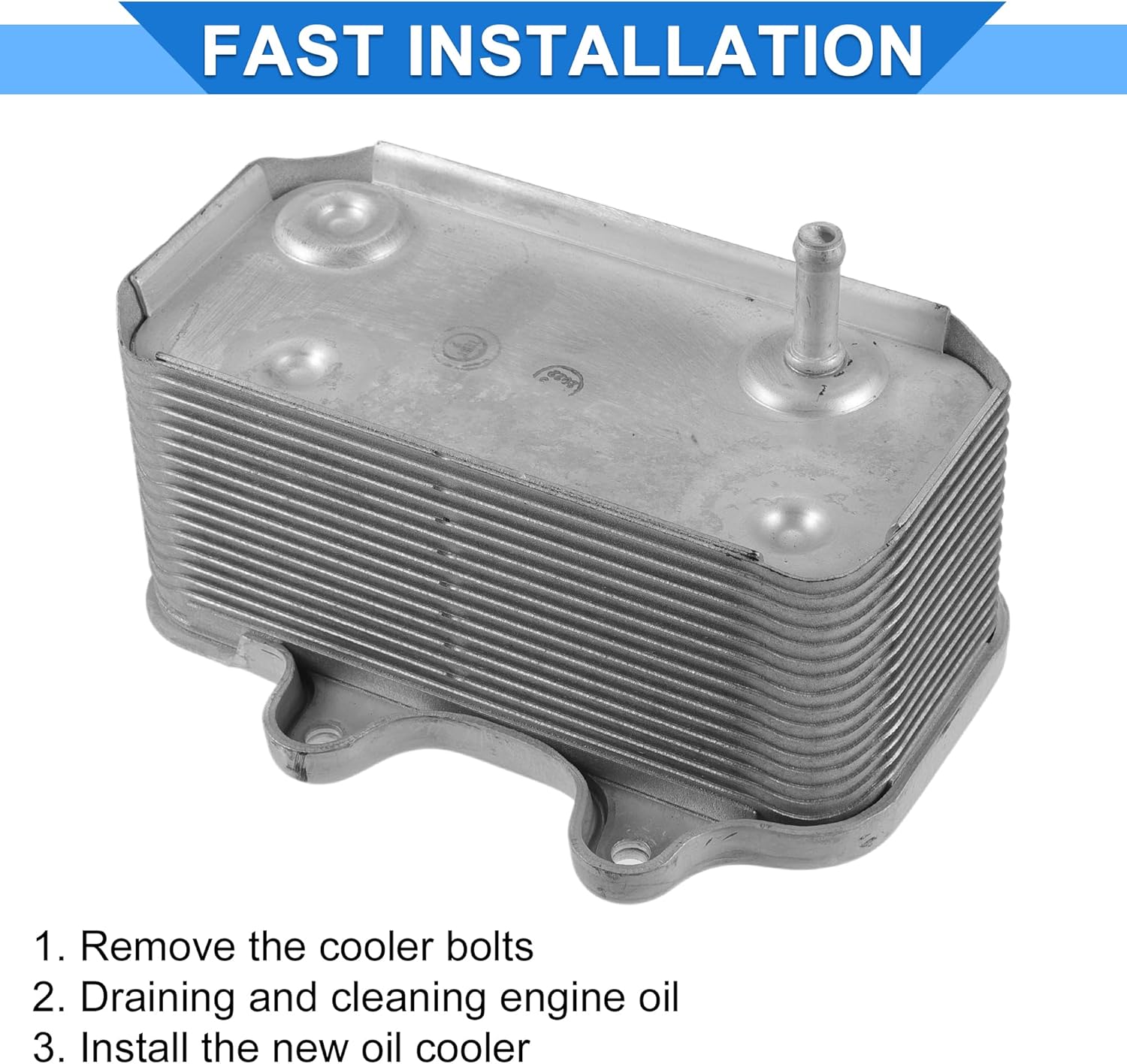 Engine Oil Cooler Compatible for Porsche Boxster 1997-2008, Durable Aluminum Alloy Silver Tone Transmission Oil Cooler