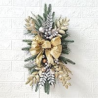 Vista 7 de 2 unidades 2023 inalámbricas preiluminadas para escaleras de Navidad, decoración de escaleras artificiales, guirnalda de Navidad con luces, A Red