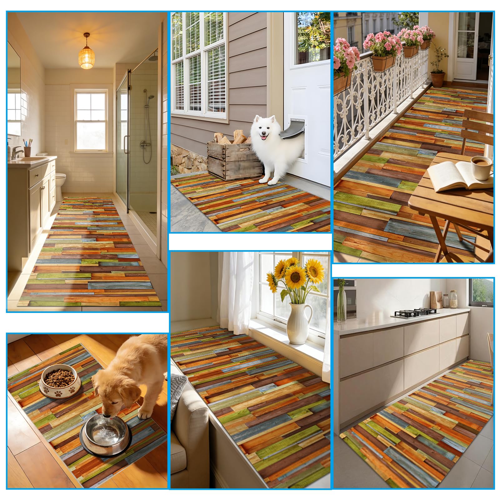 Tapis de Couloir Long, Tapis pour Cuisine Devant évier 80 x 240 cm