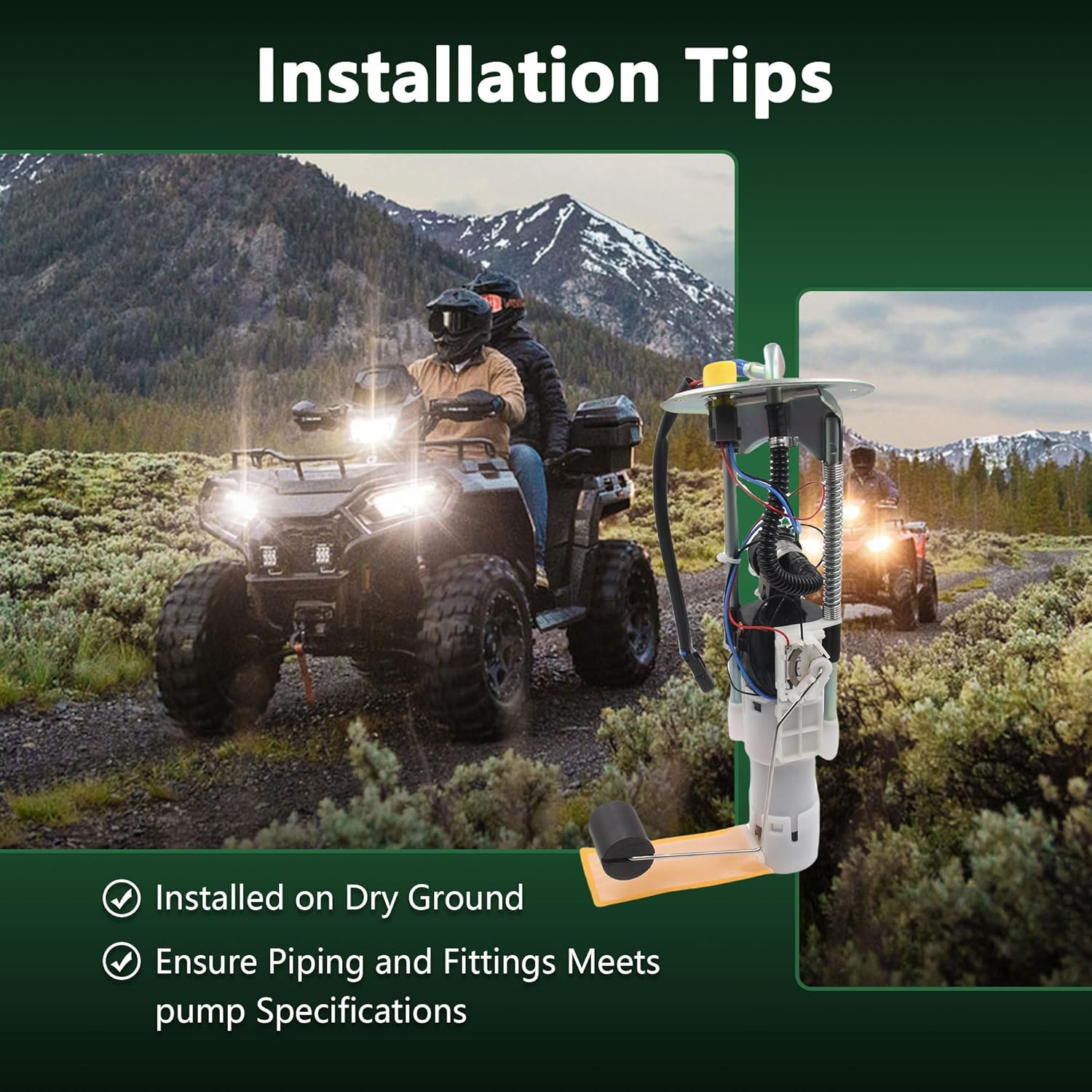 Fuel Pump Assembly for Polaris Sportsman 500 EFI 2006-2007; 800 2005-2007 Replace 2520502 22520437 47-1041(6 Bolt Pattern, not a 5 Bolt Pattern)