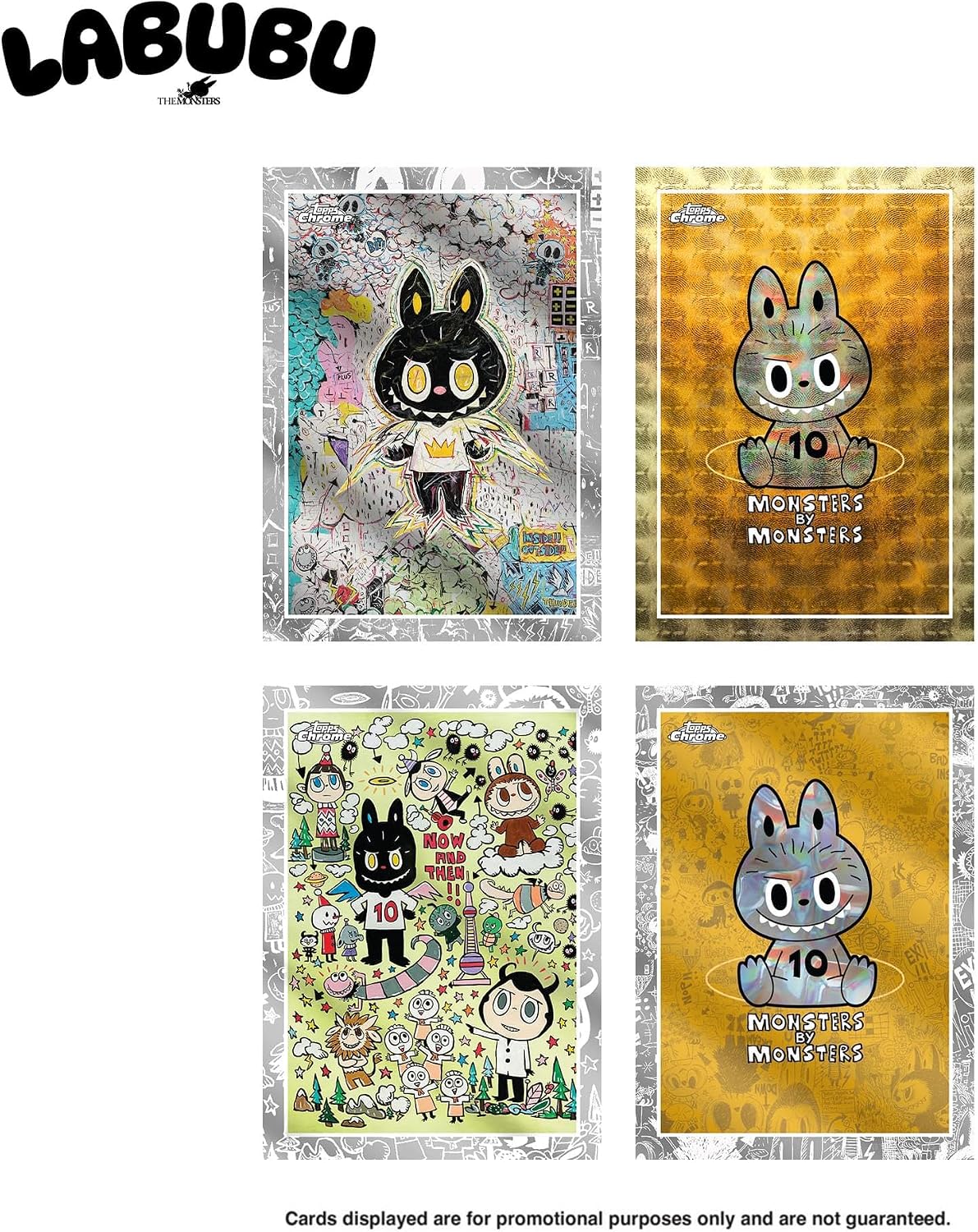 2025 Topps Labubu Chrome Monsters 10th Anniversary | 5 Cards