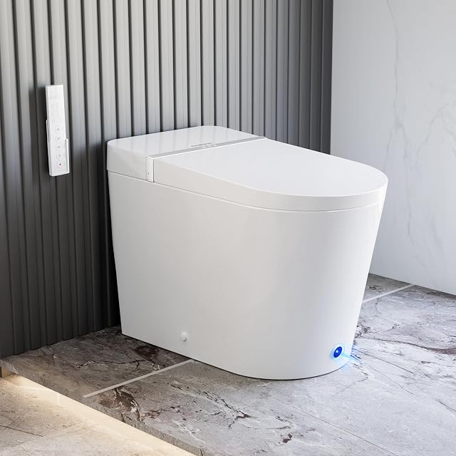 Casta Diva Smart Toilet with Bidet Built in Bidet Toilet with Wider Heated Seat Warm Water Dryer Foot