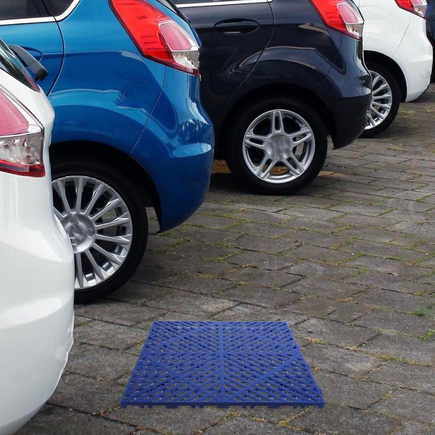Interlocking Plastic Garage Floor Tiles for Car Wash Drainage