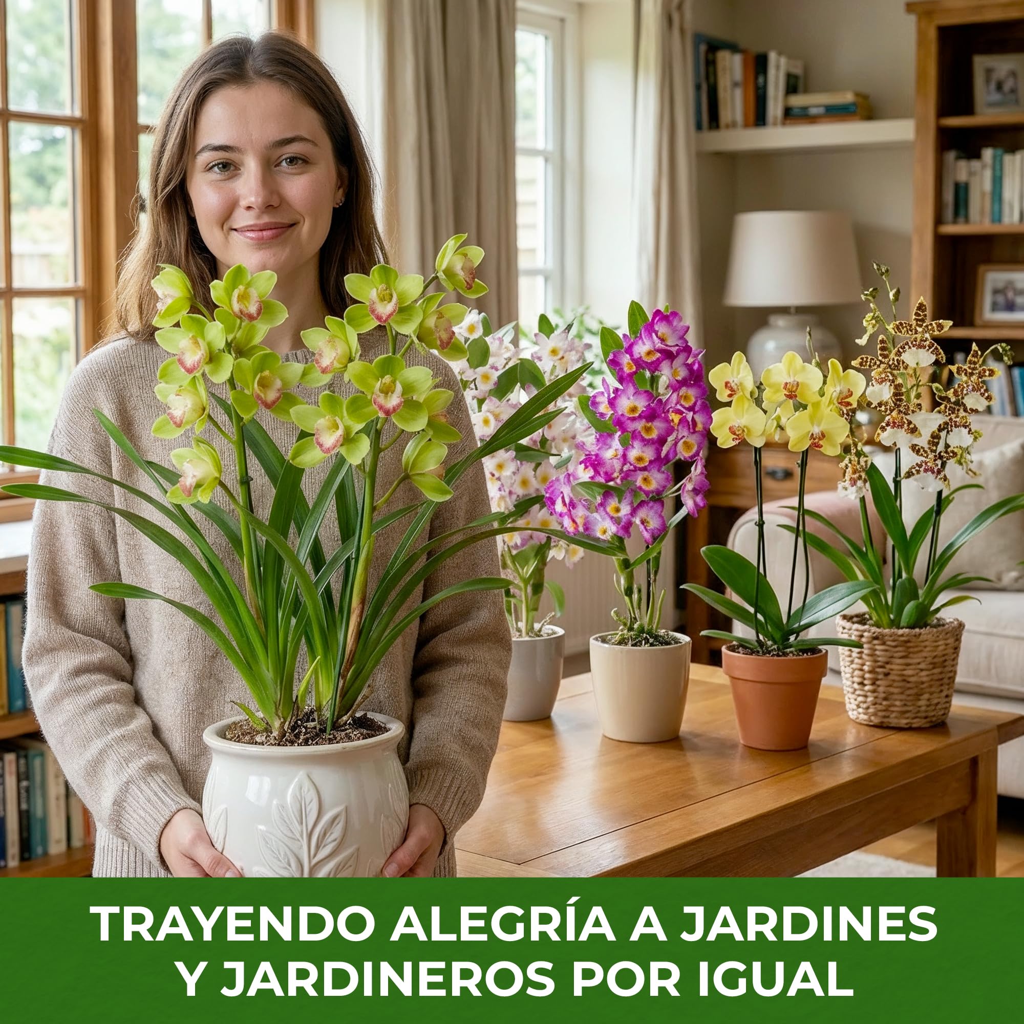 Colección de orquídeas de Bambus Dendrobium Nobile, 3 plantas grandes reales de interior de Holanda, de 30-40 cm de altura, florecientes y fragantes