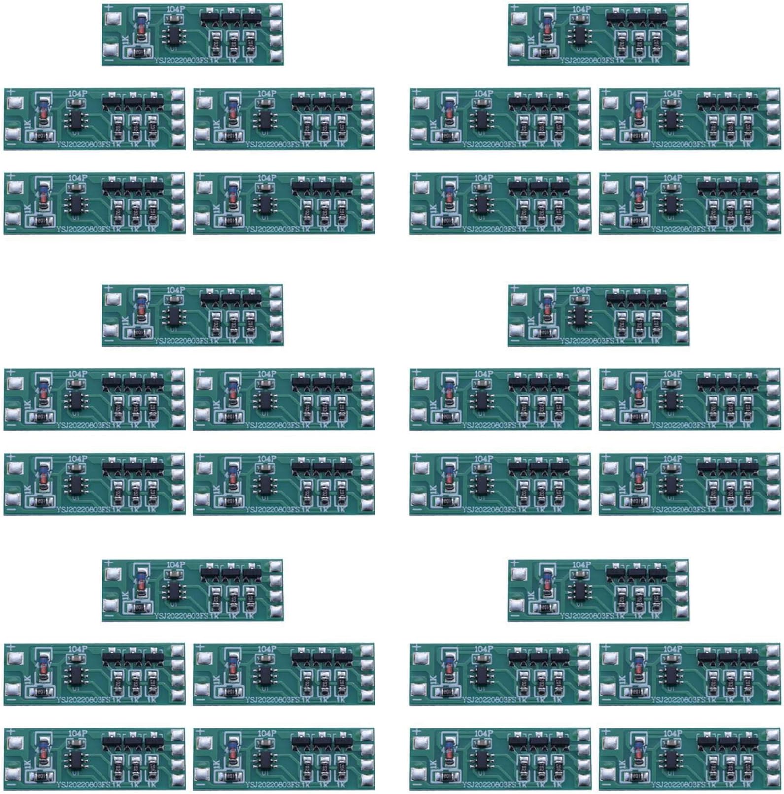 30Pcs 3-12V Flashing LED Light Module Red Blue Pair Flashing for Car Model Bicycle Electric Vehicle Safety Light