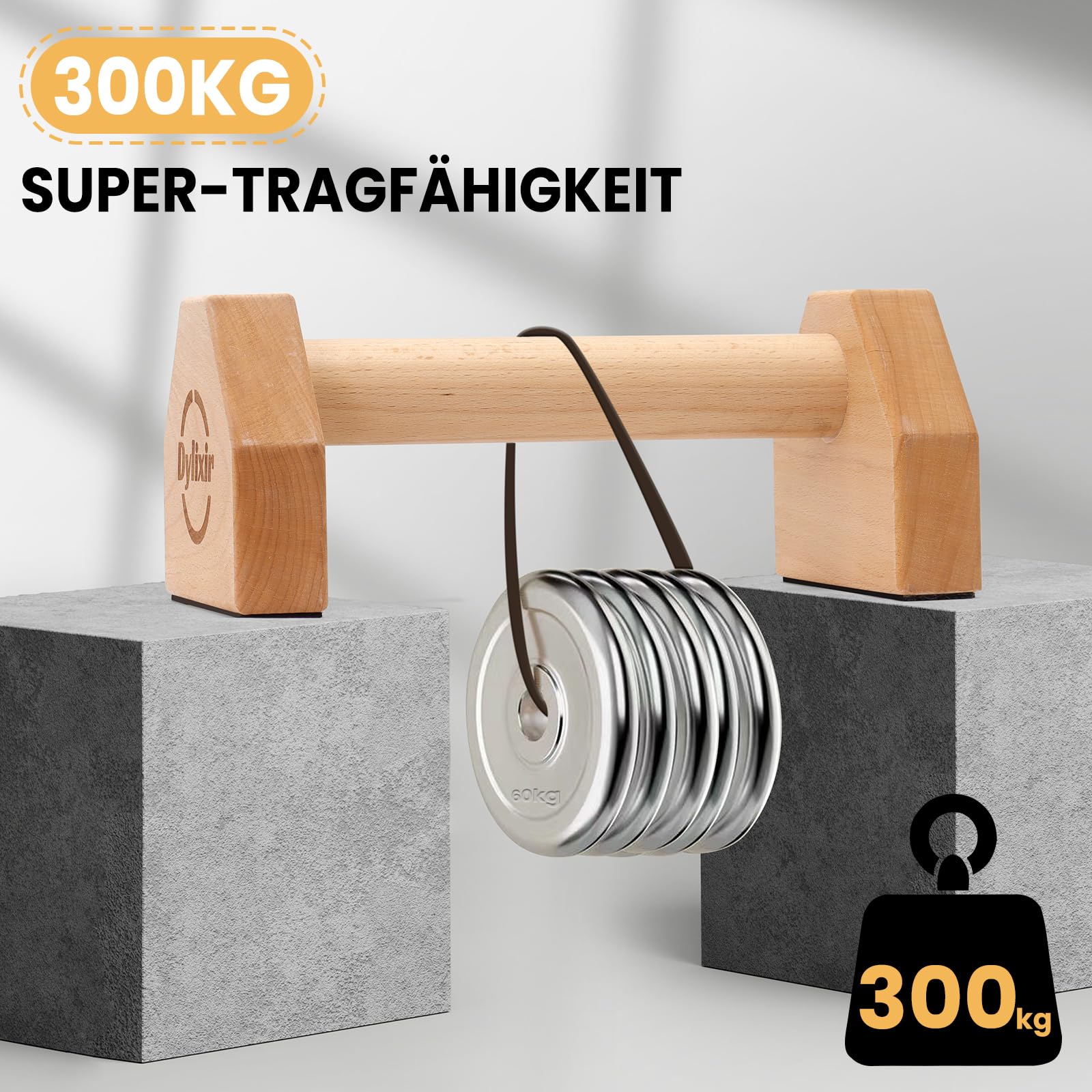 Parallette In Legno Per Calisthenics - DJAK Push Up Bar Per Fitness E Ginnastica
