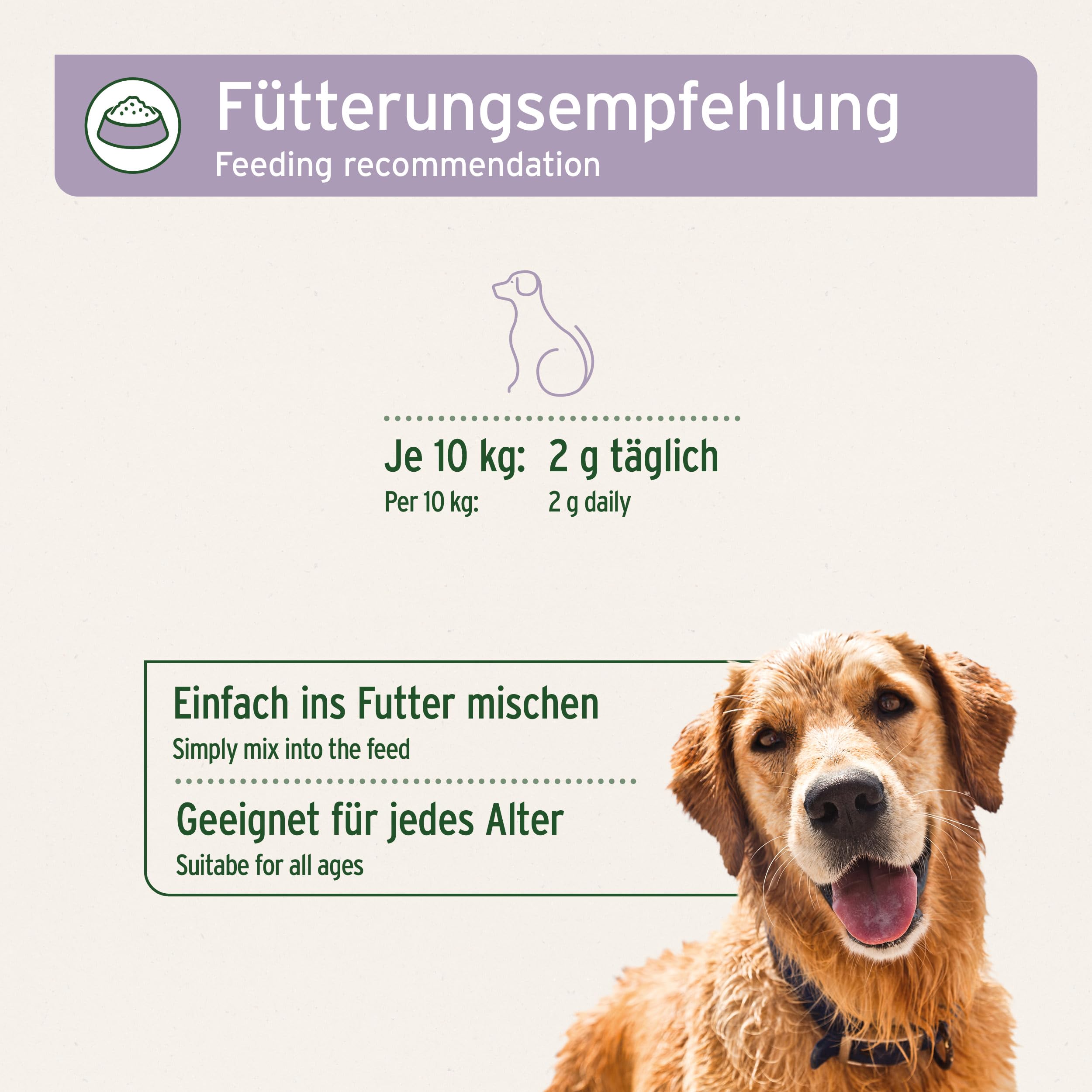 AniForte natürliche Beruhigung für Hunde Calm & Relax 100g - Natürliches Beruhigungsmittel zur Entspannung & Ruhe, Heilpflanzen bei Angst, Stress, Unruhe, Überreizung, Nervosität, Silvester & Reisen