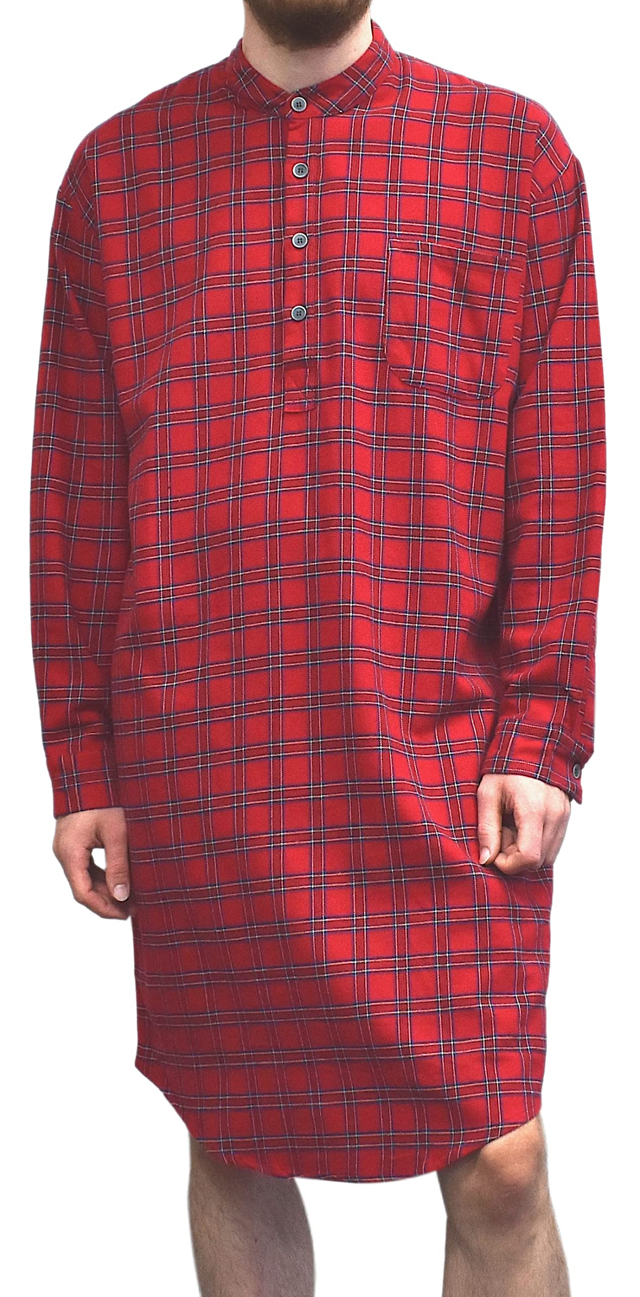Size Medium, Lee Valley Men's Genuine Irish Cotton Flannel Nightshirt