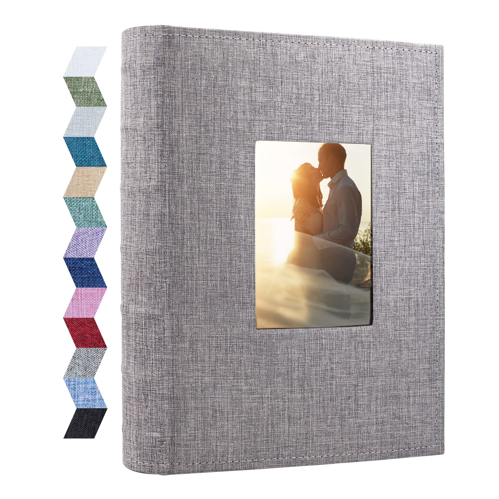 Buy VienrosePhoto Albums 6x4 300 Pockets Linen Frame Cover with Memo