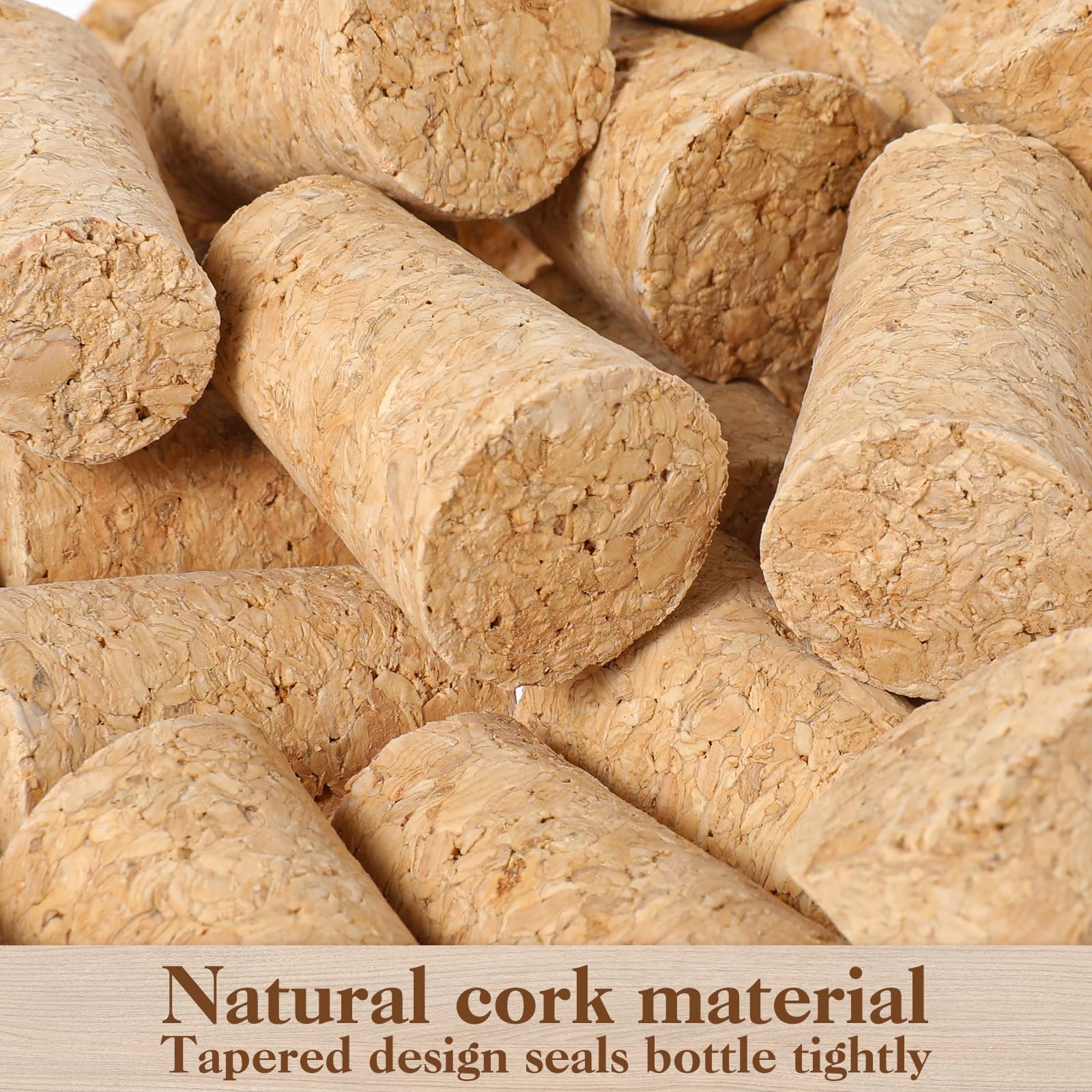 Lot De 30 Bouchons En Liège Coniques En Bois Pour Bouteilles