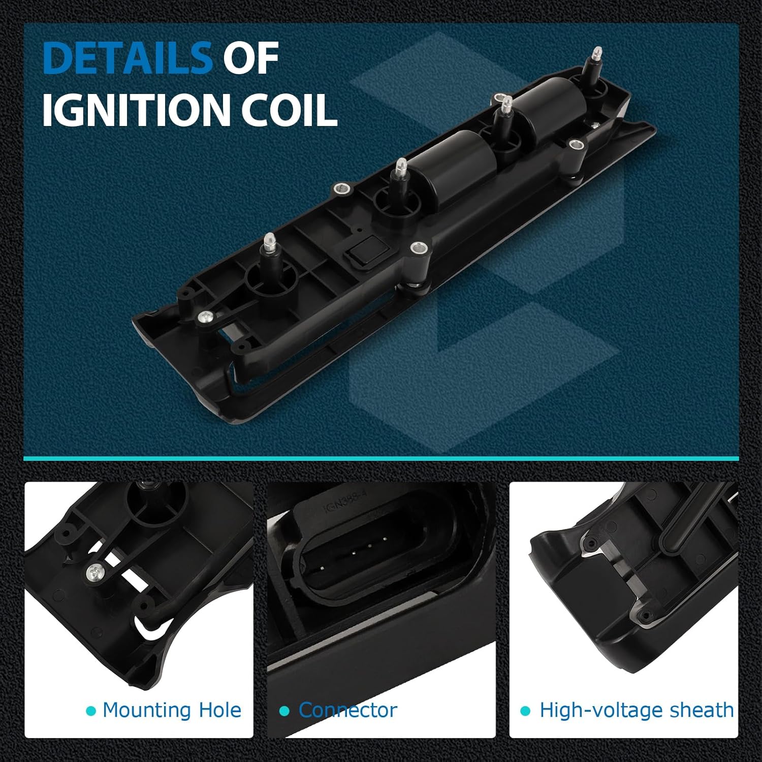 Ignition Coil Fits for Chevy for Cavalier 2.2L 2002-2005 for Chevy for Cavalier 2.4L 2002 Replace Ignition Coil Pack UF391