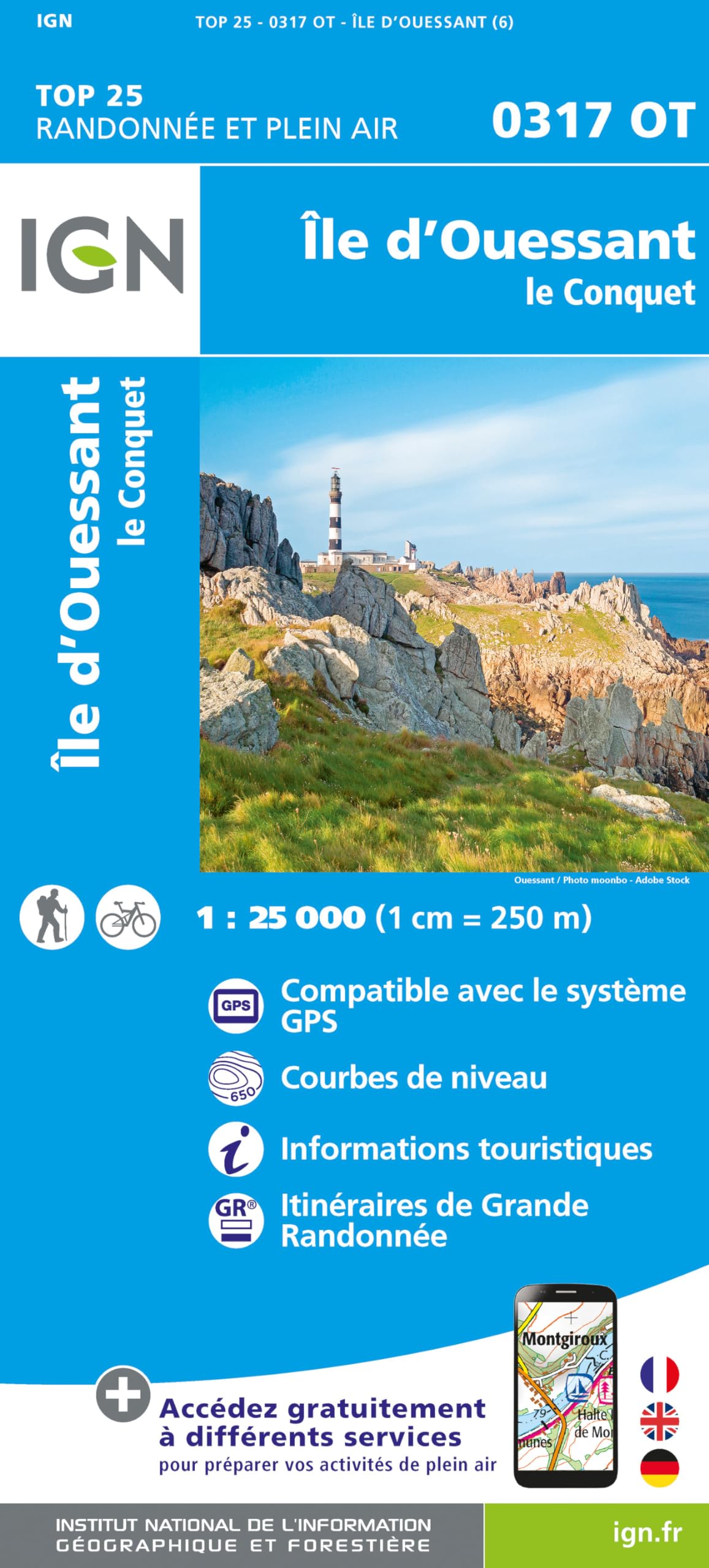 Ile d'Ouessant - Le Conquet (0317OT): 1:25000 (TOP 25)