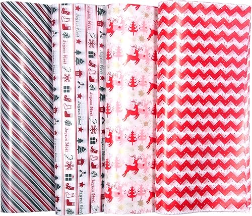 Miniatura 1 de 100 hojas de papel encerado de Navidad, envoltura de papel de delicatessen, tejido a prueba de grasa, forros de papel para hornear comida rápida,