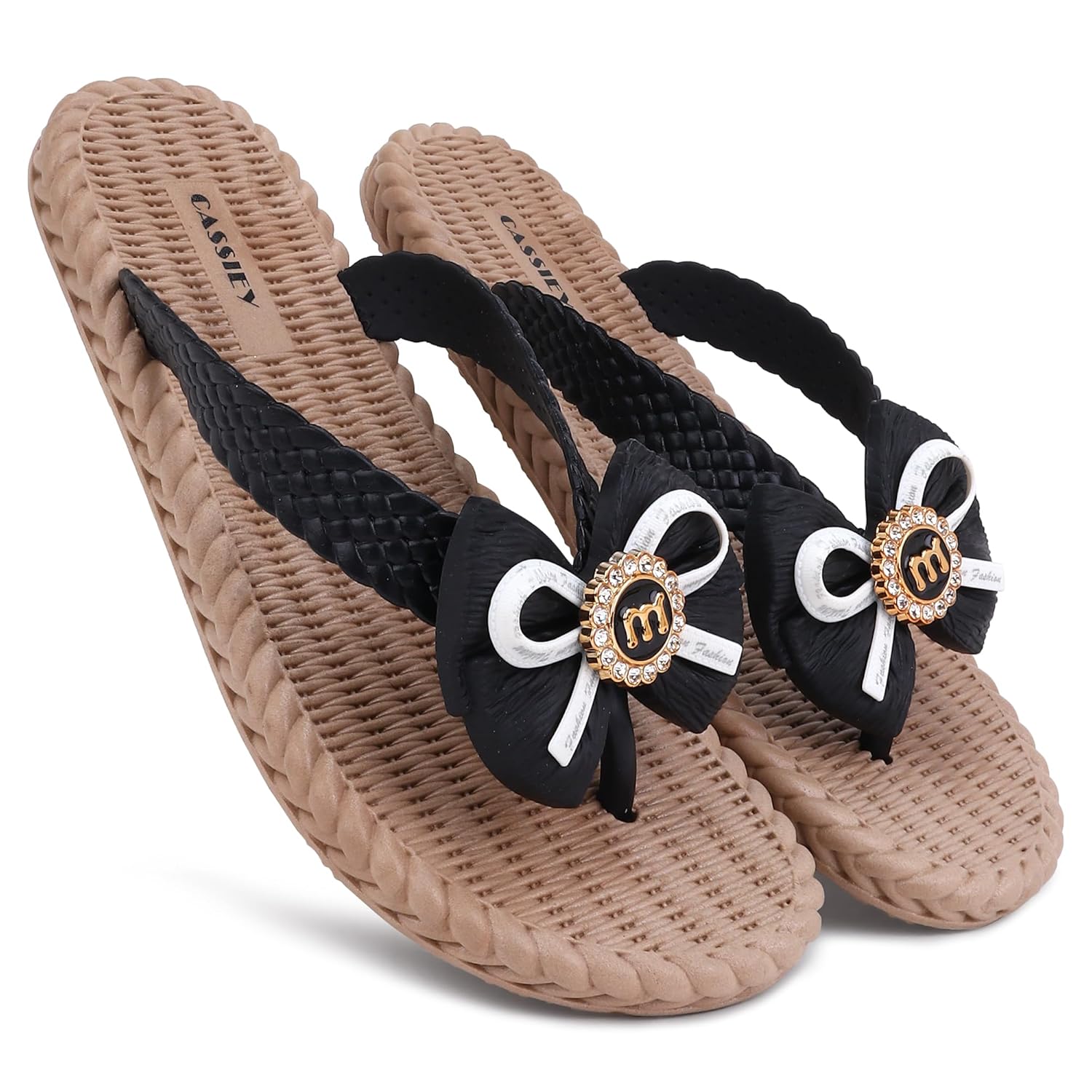 CASSIEY Fashionable Comfortable Stylish Design Slip-on Flat Slipper For Women's And Girl's 5 81ADcC2egQL. SL1500