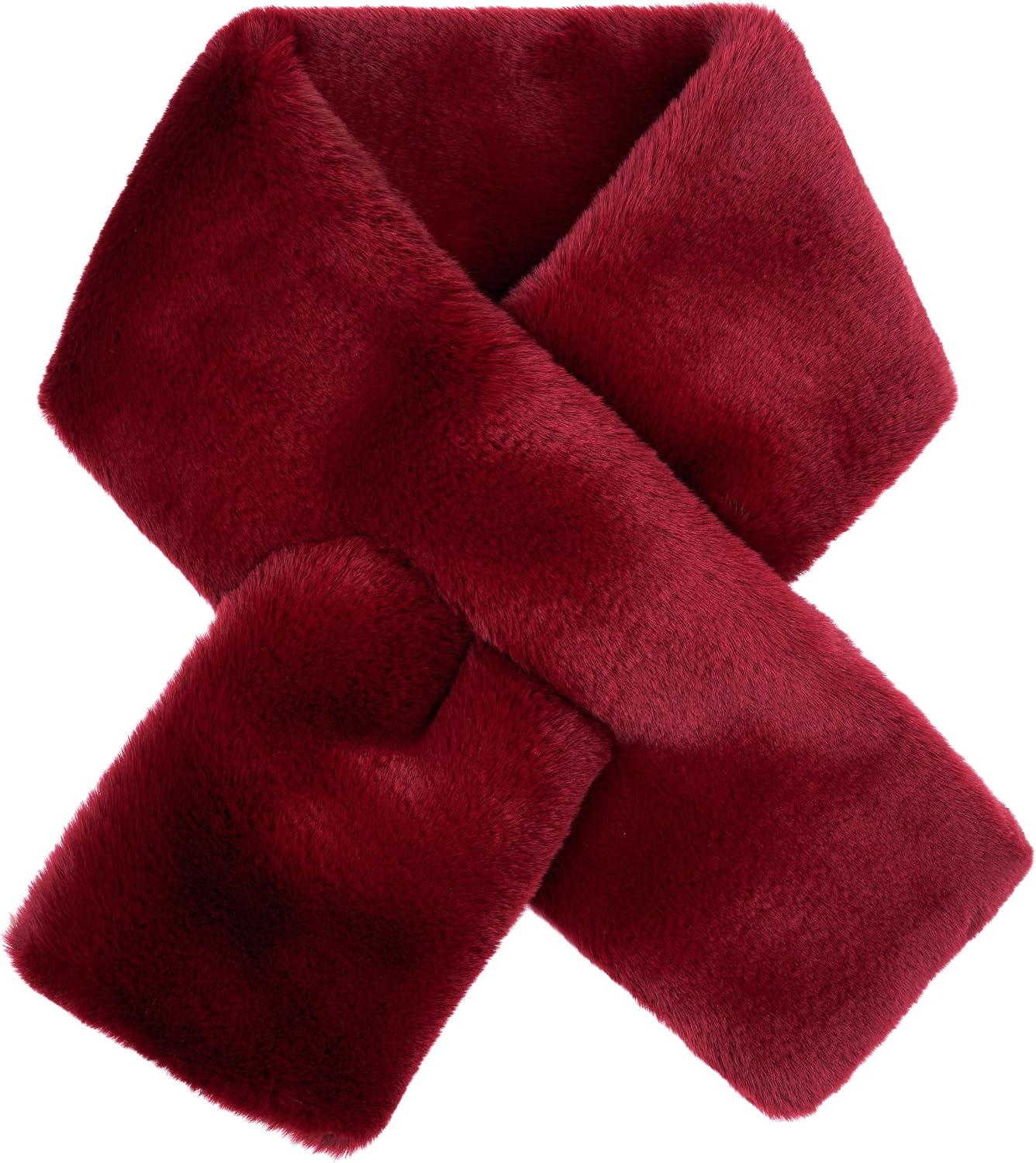 Futrzane Modern Scarf - Womens Faux Fur Stoles Wraps - Soft Collar for Jackets