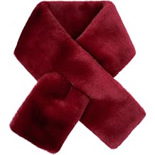 Futrzane Modern Scarf - Womens Faux Fur Stoles Wraps - Soft Collar for Jackets