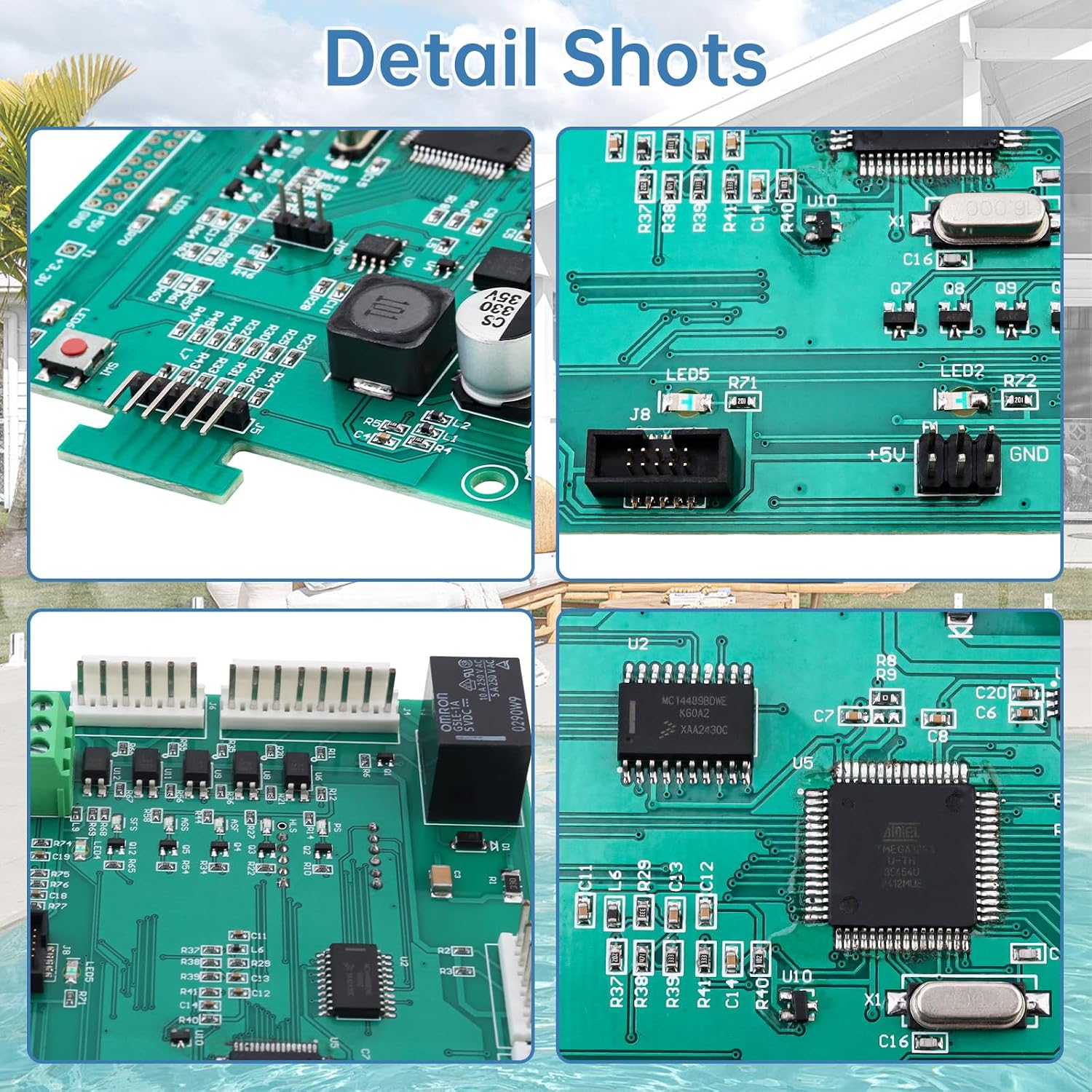 Upgraded 42002-0007S Pool Heater Control Board Kit Fit for Pentair Sta-Rite/Pentair Sta-Rite/MasterTemp 400/300/250, 472610Z Switch Pad 461105 Replacement Control Board
