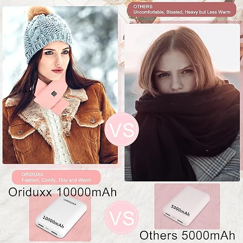 Miniatura 7 de Oriduxx Heated Scarf for Women Men Electric Heating Neck Scarf with 10000mAh Power Bank Rechargeable Heat Scarves with Heating Pad