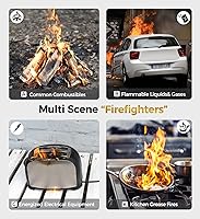 Vista 2 de AmzBoom Extintor de Incendios 2-Pack con Soporte de Montaje para Hogar, Cocina, Coche, Barbacoa - Extintor Portátil Pequeño A, B, C, K - 8-en-1