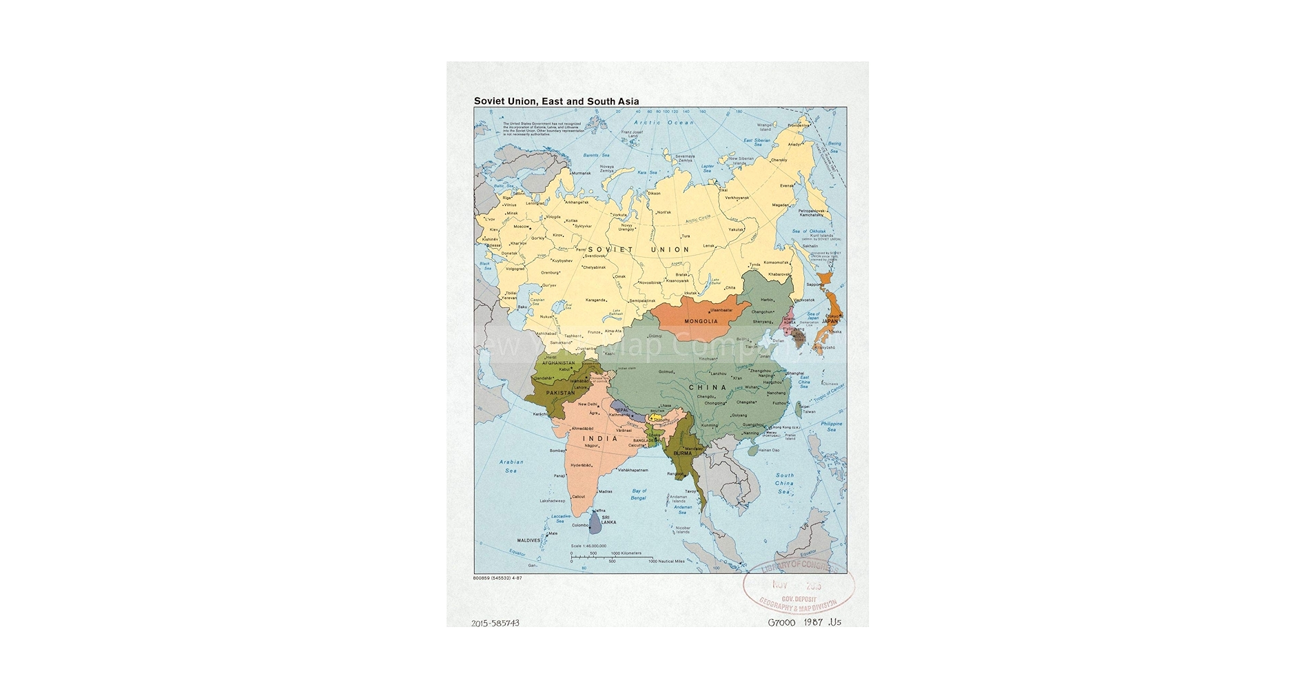 1987 Map|Title: Soviet Union, East and South Asia|Subject