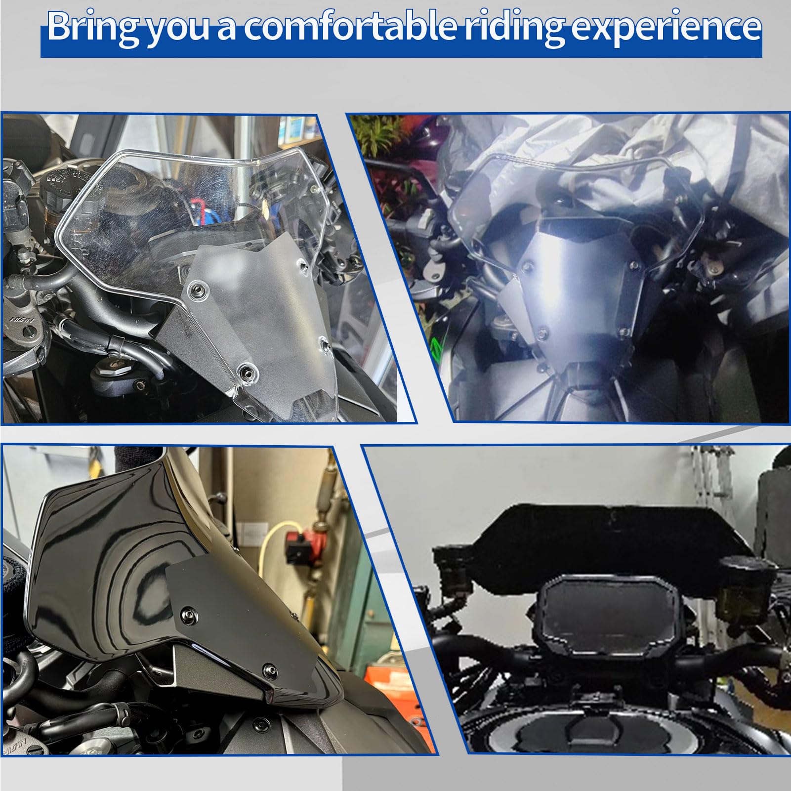 Amazon.com: SHINKXMT Motorcycle Windshield ZH2 Windscreen