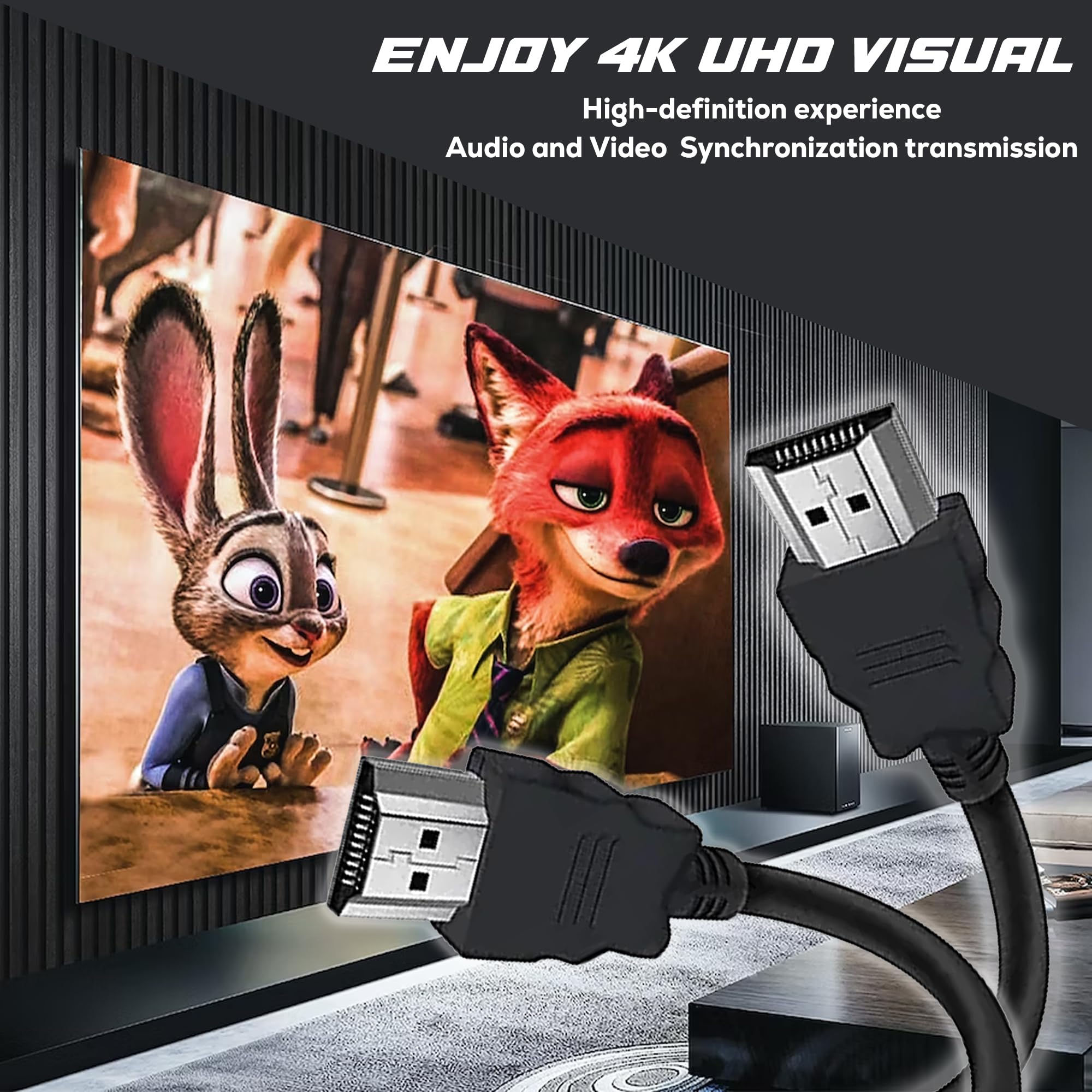 TECHONTO 4K HDMI Cable - 1.5m Ultra HD & ARC -3