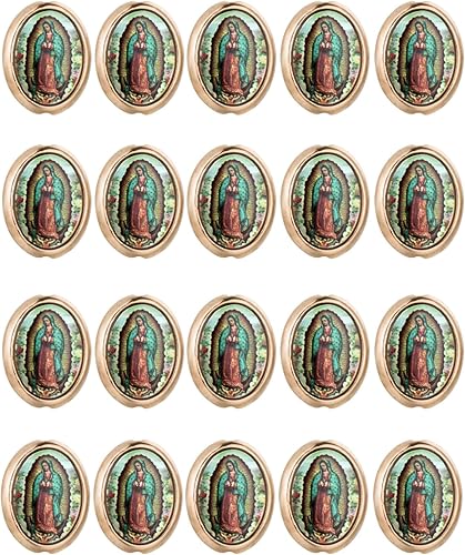 Miniatura 10 de COTTVOTT 20 cuentas espaciadoras de Nuestra Señora de Guadalupe de San Judas para bricolaje, rosario, collar, pulsera, joyería, abalorios, parte