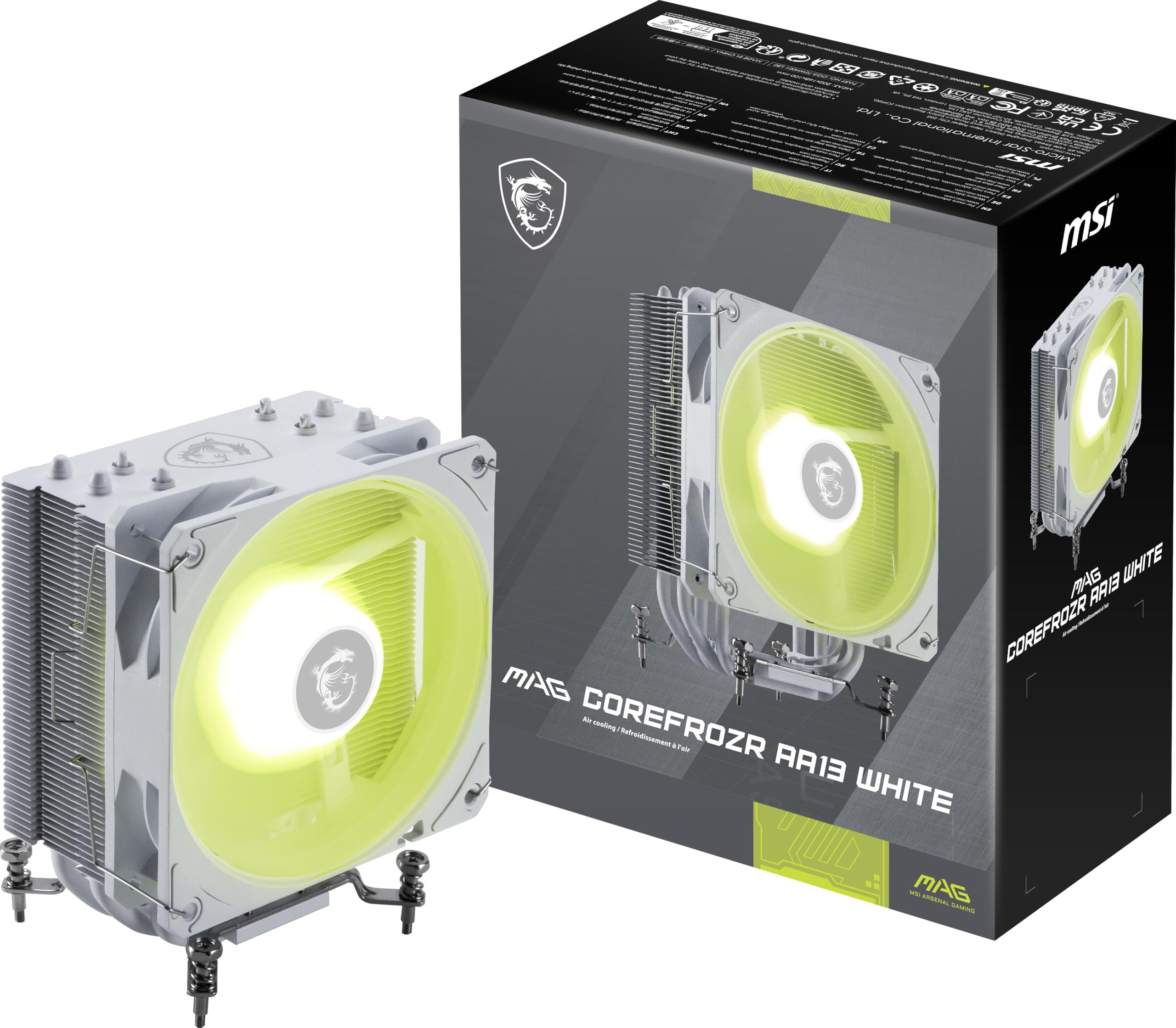 Amazon.com: MSI MAG COREFROZR AA13 White - ARGB CPU Air Cooler