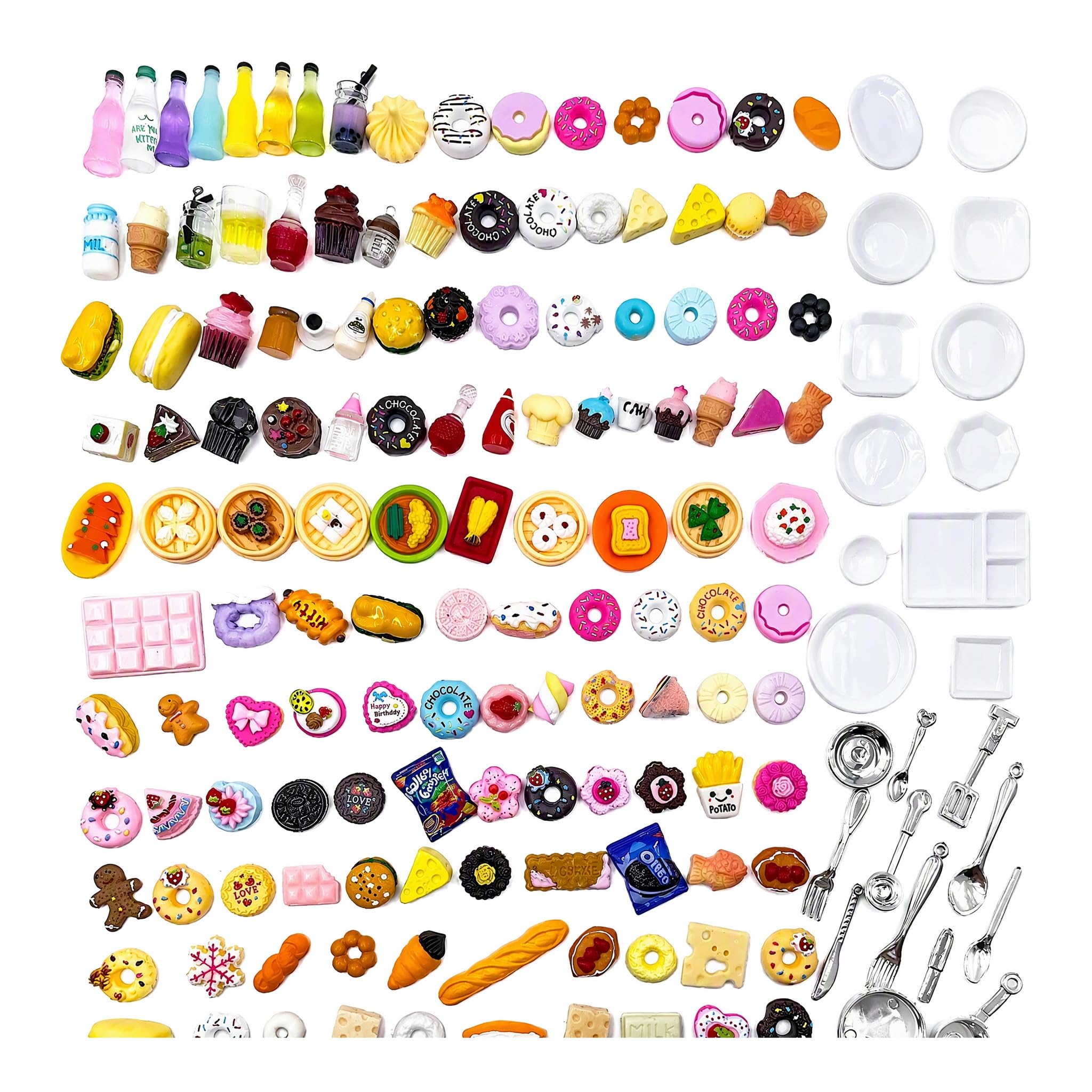 150 Pcs Mini Food Set Toy Food Doll House Accessories