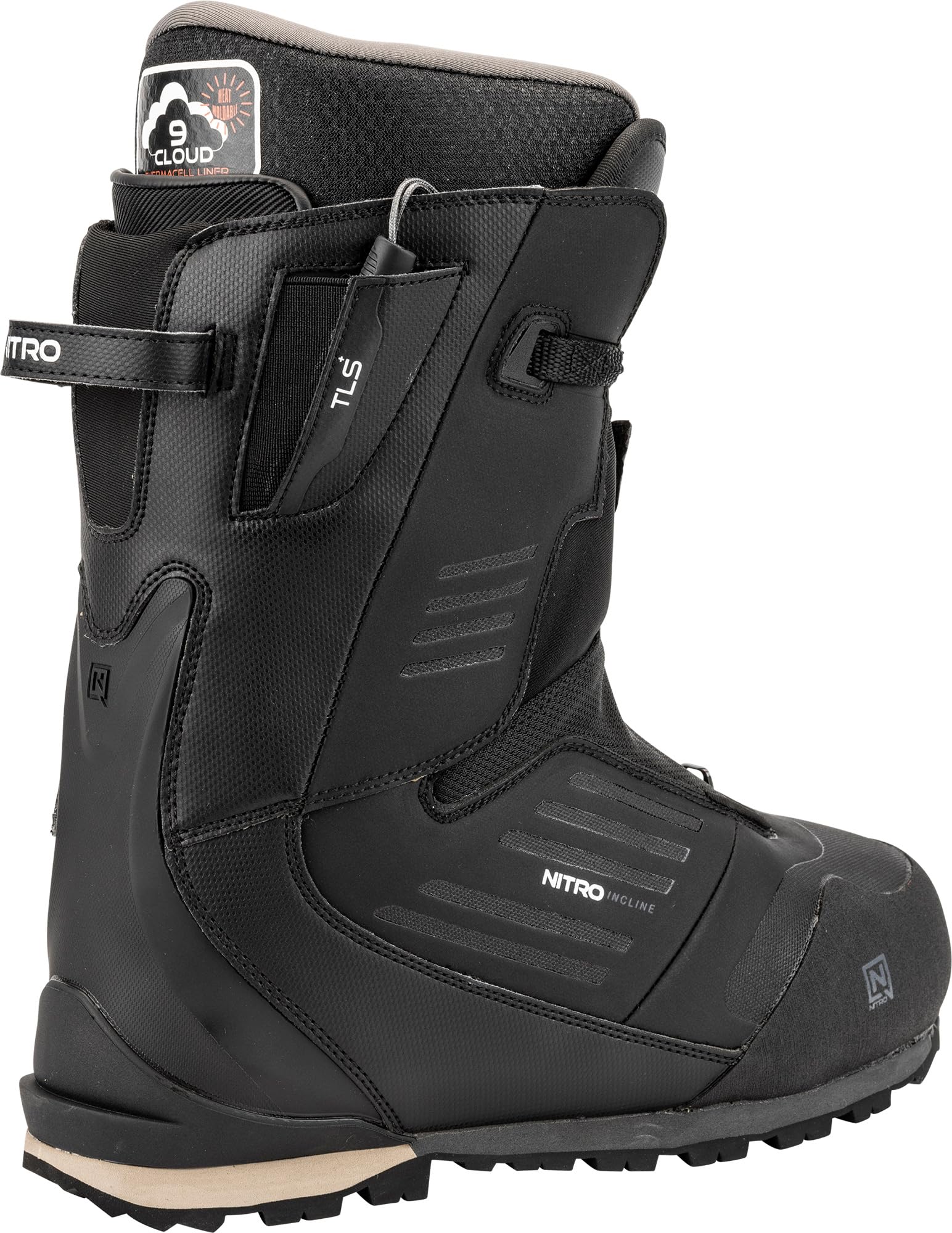 Nitro Incline TLS+ Bottes de Snowboard pour Hommes, Noir, 28
