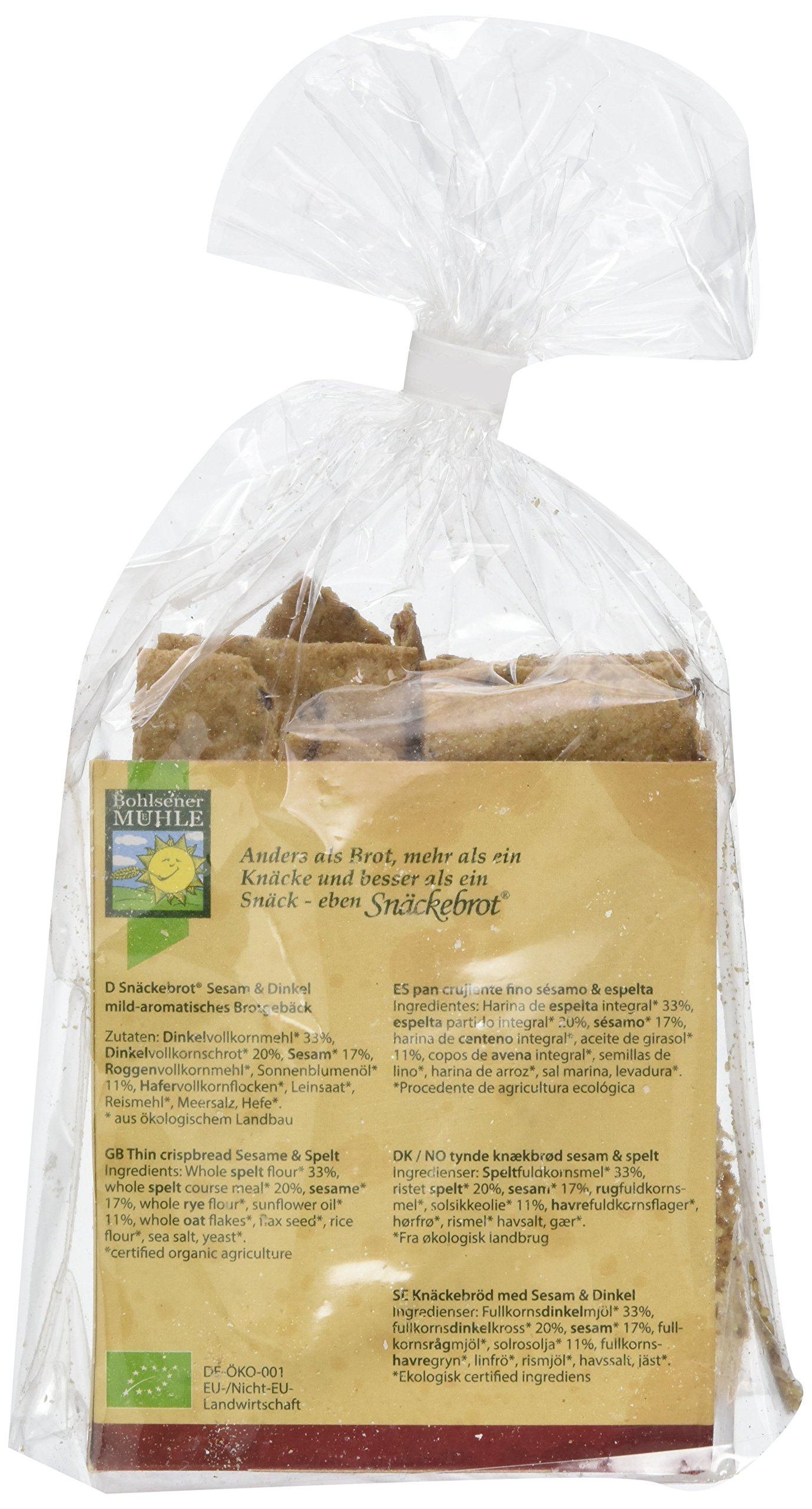 Bohlsener Mühle Sesam & Dinkel Snäckebrot, 25er Pack (200 g) - Bio