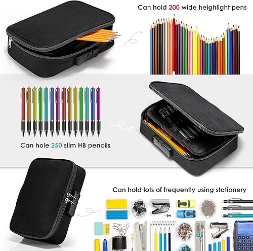 Miniatura 2 de Zannaki Bolsa de almacenamiento de gran capacidad, estuche para rotuladores, estuche simple de papelería, caja de herramientas de arte y cajas de