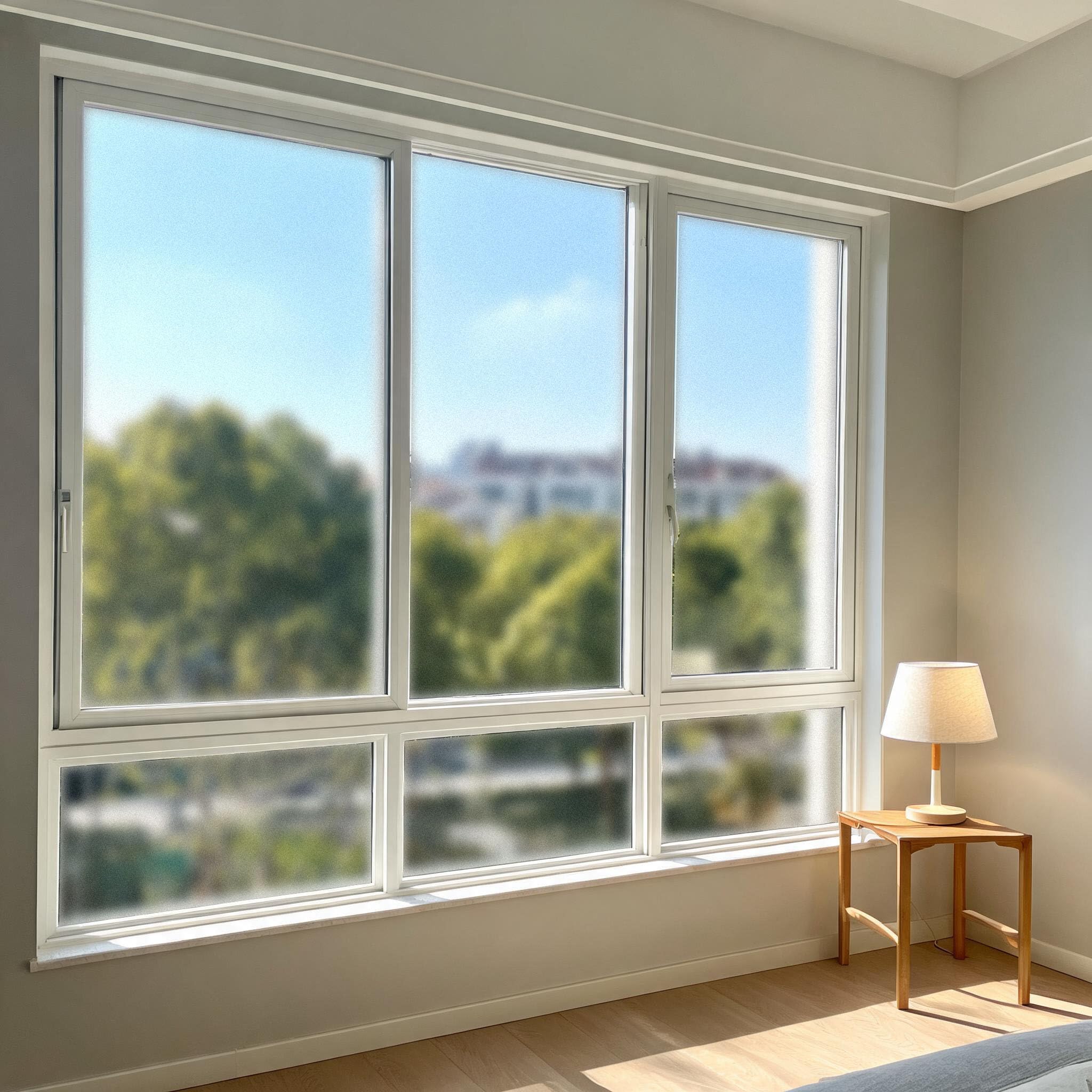 Película para Ventanas 40 x 925 cm Privacidad Ventana Protección UV Ideal Lámina Protectora UV con Adhesión Estática sin Pegamento Lámina para Baño Oficina y Cocina, Mate Puro
