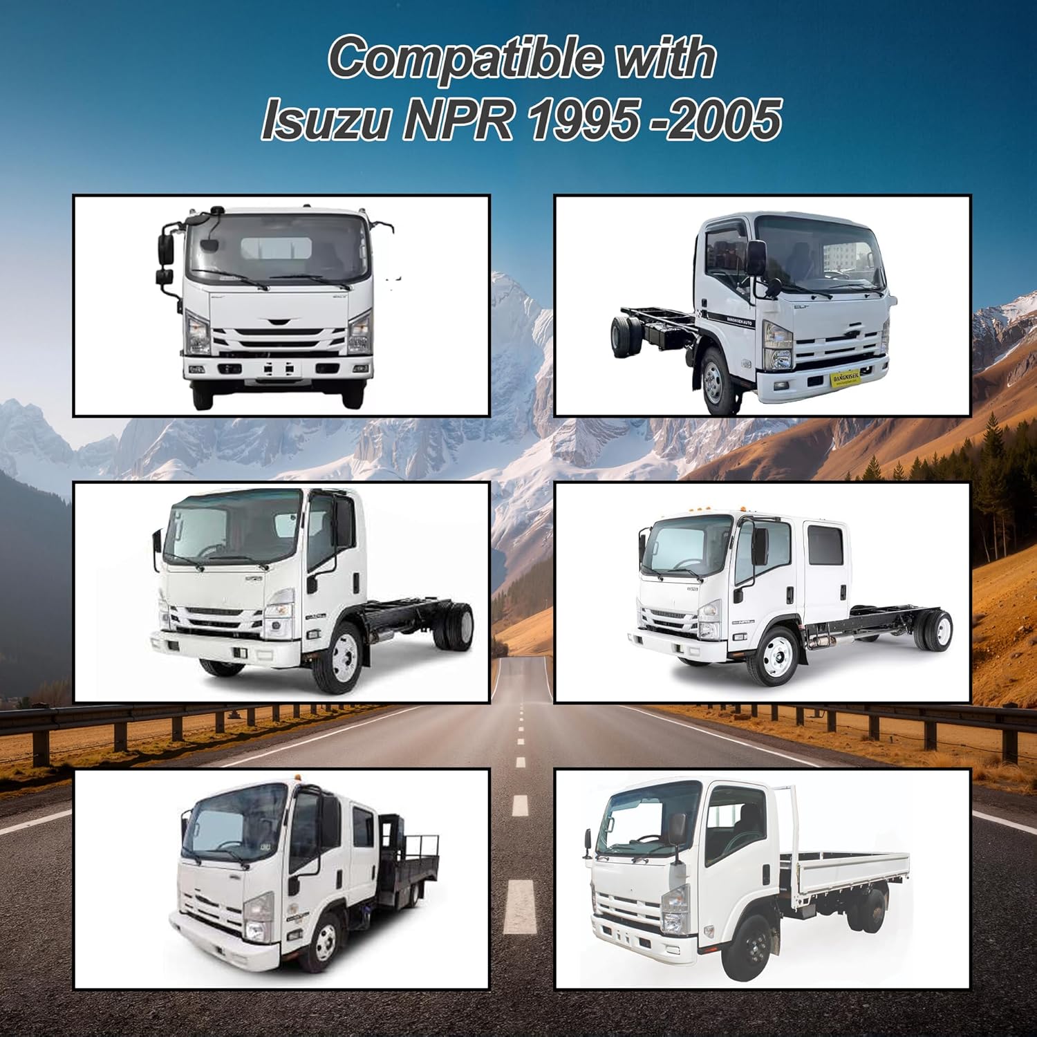 ESMING Front 40/60 Split Bench seat Covers for Isuzu NPR Seat Cover 1995 1996 1997 1998 1999 2000 2001 2002 2003 2004 2005 for Isuzu NPR Accessories Knitted Fabric with Soft Foam Lining - Black