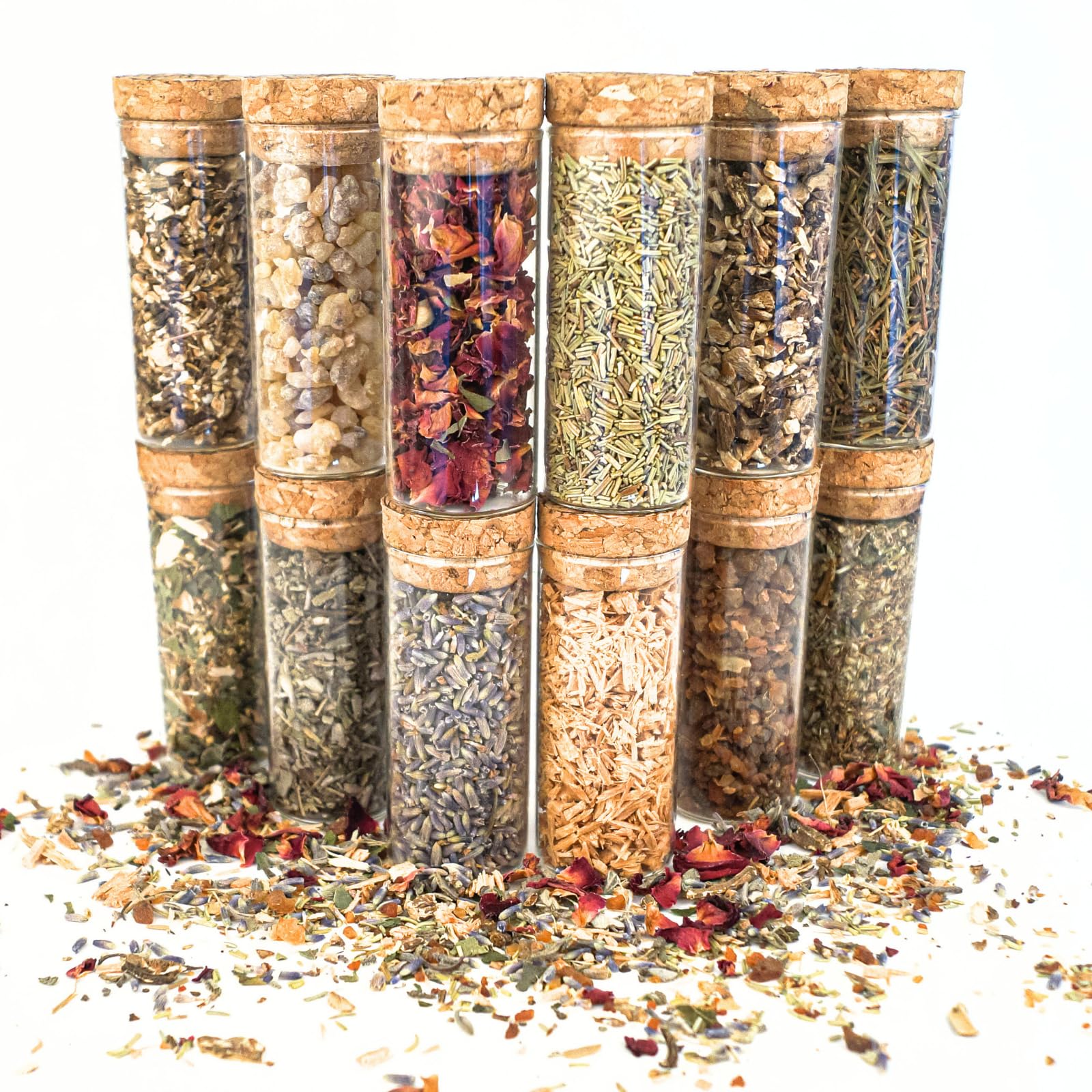 NGL DIY Räucherwerk Set für Rituale & Rauhnächte | 12 Premium Räucherwerke, Harze & Weihrauch im Glas | Ideal für Meditation, Neumond, Vollmond, Hausreinigung