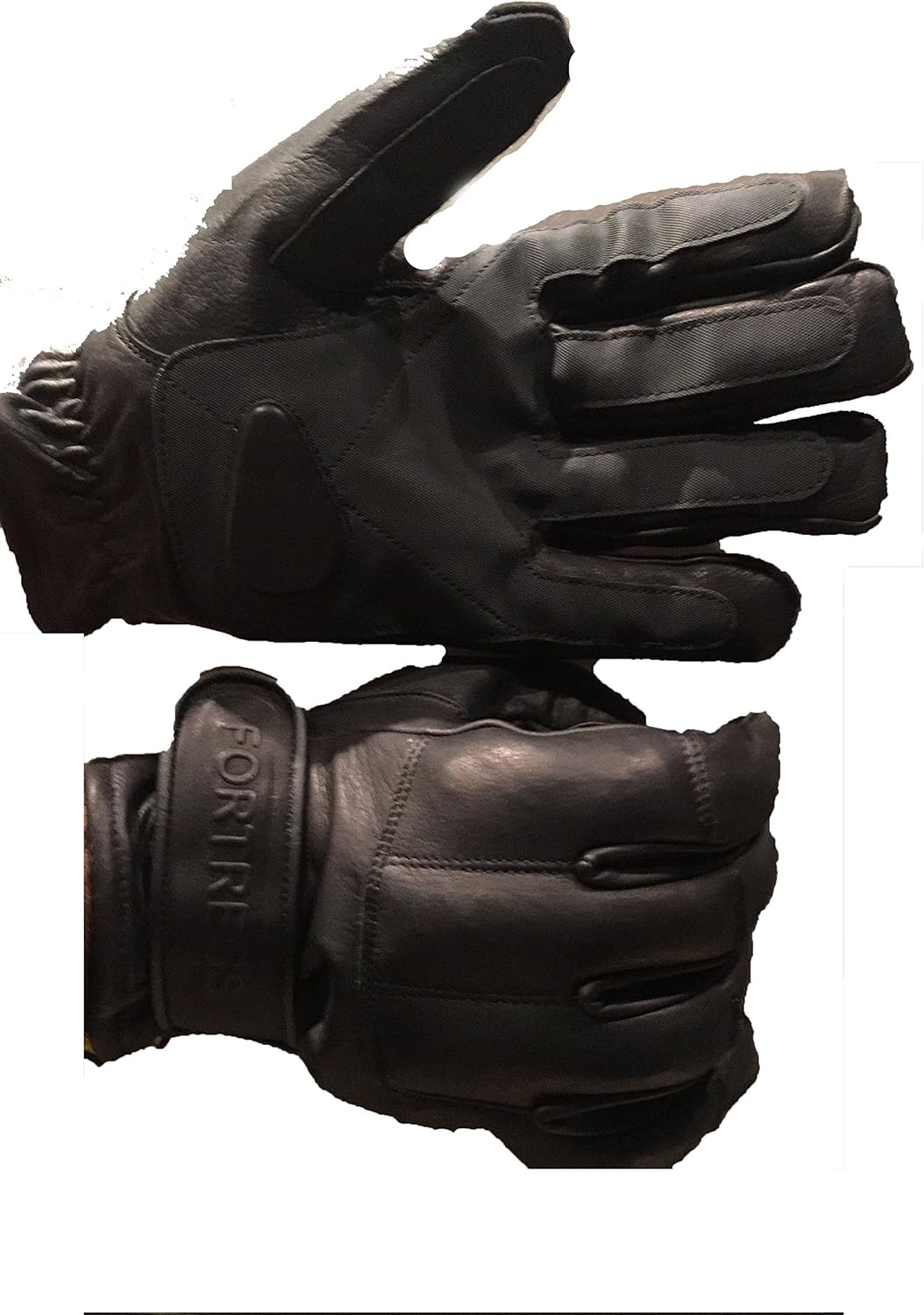 Black Leather/Reinforced with Kevlar slash resistant workwear glove