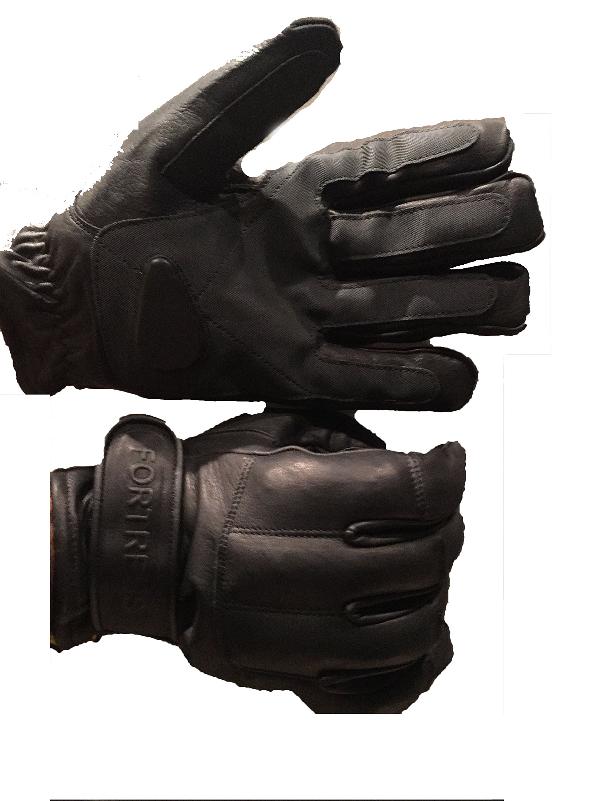 Black Leather/Reinforced with Kevlar slash resistant workwear glove/Lead Shots/Protect (XL)