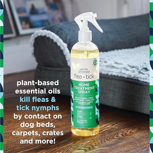 Miniatura 3 de Set natural de 3 pasos para pulgas y garrapatas, champú para tratamiento de pulgas y garrapatas para perros, spray de tratamiento para pulgas y