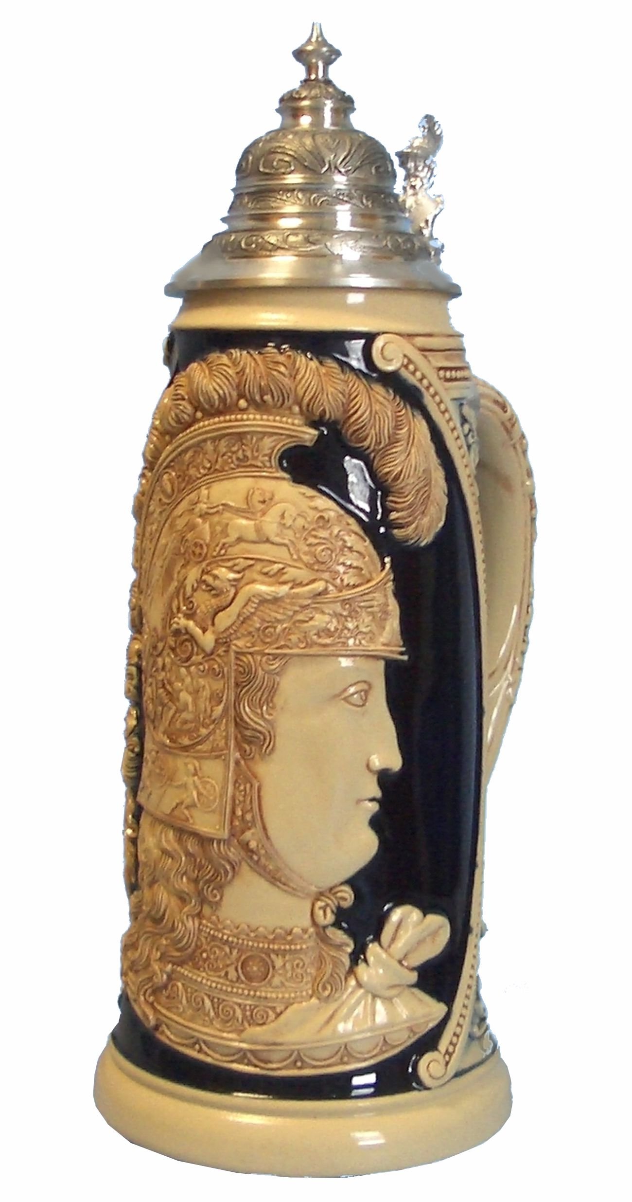 Chope de bière allemande Minerva KING de 1,5L réplique historique 1870