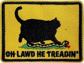 Oh Lawd He Treading Hook and Loop Patch, 3 Inches Sew On Patches, Embroidery