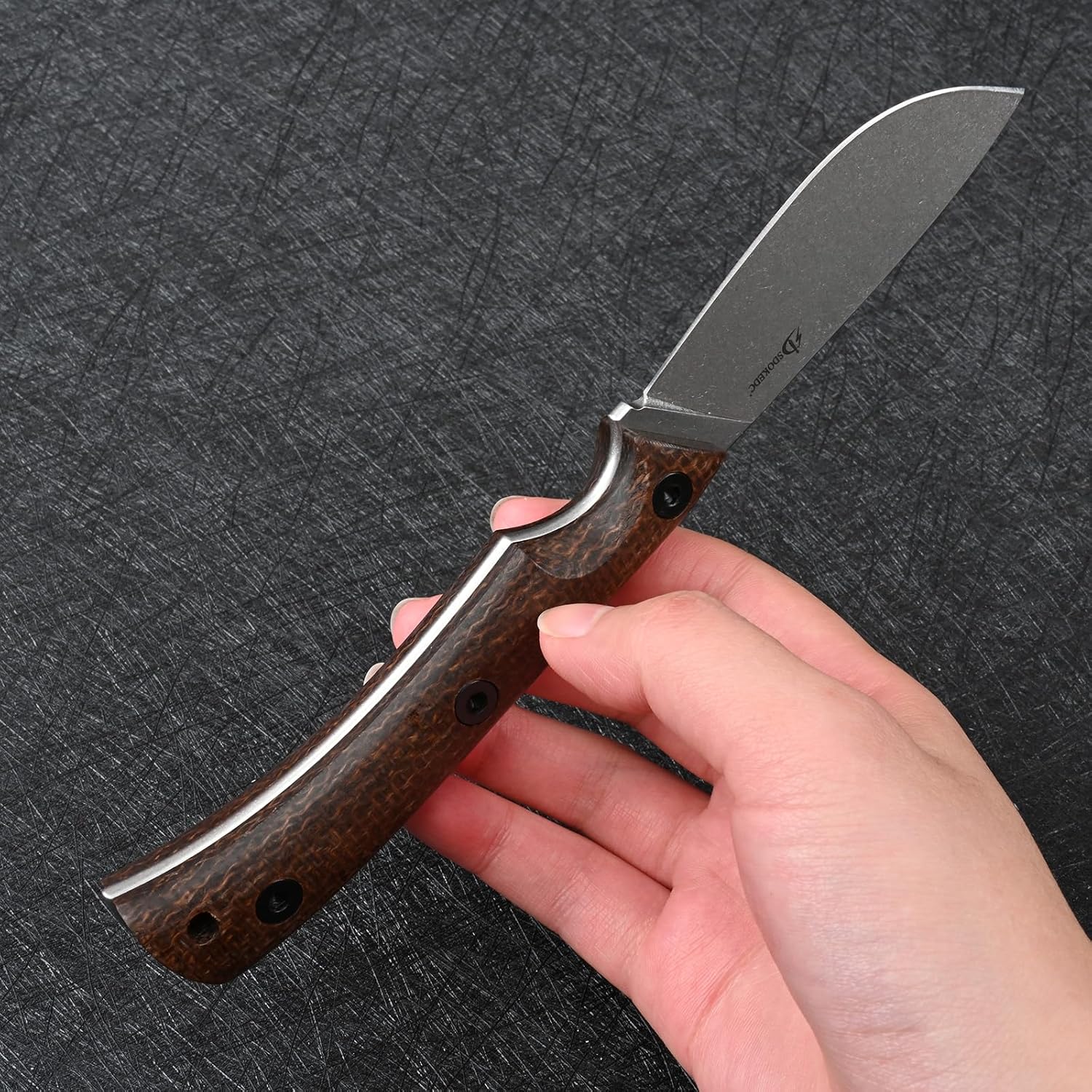 Knives DC53 Steel Tactical Fixed Blade Knife Micarta Handle with kydex sheath for Men EDC Outdoor Camping Survival Hunting (White+Micarta handle)