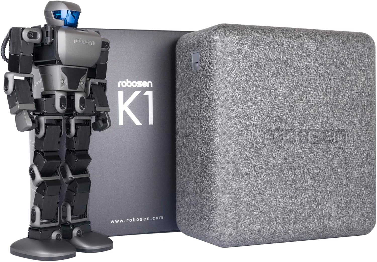 Robosen K1 PRO robot next to its packaging box