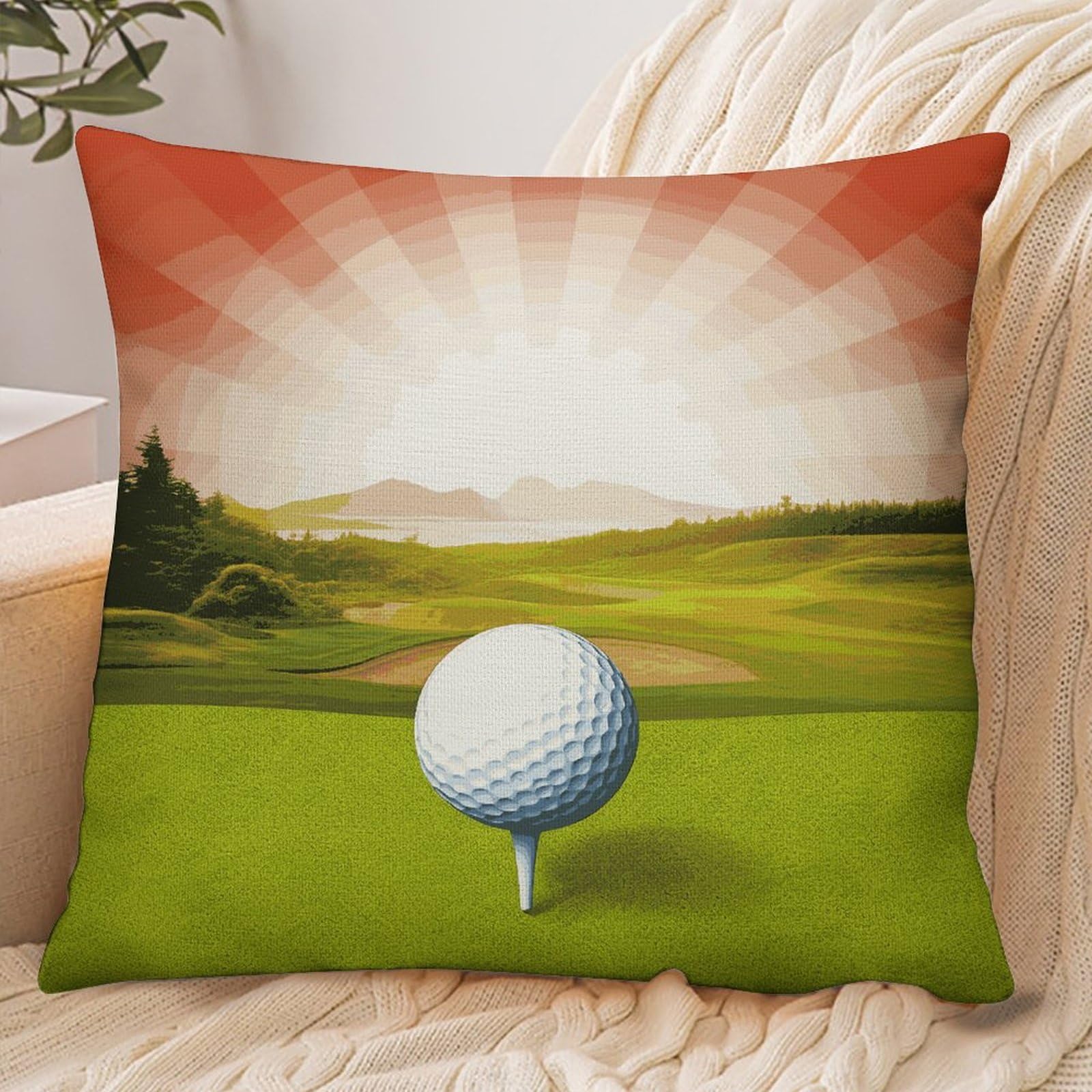 Fekiloot Style Golf Sport Pillowcase Pillow Sham Pillow Case