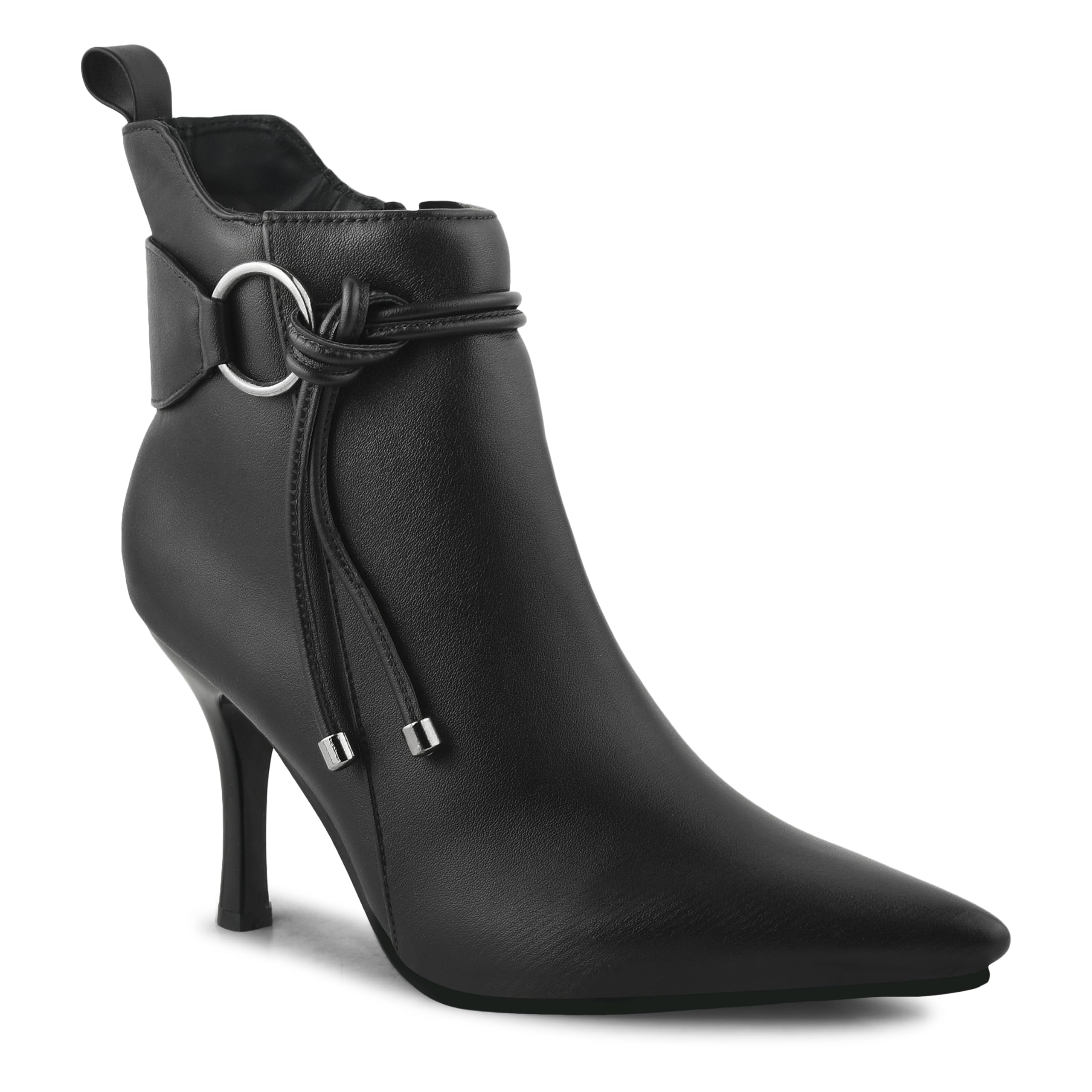 Shuz TouchWomen Slim-Heeled Black Regular Ankle Boots