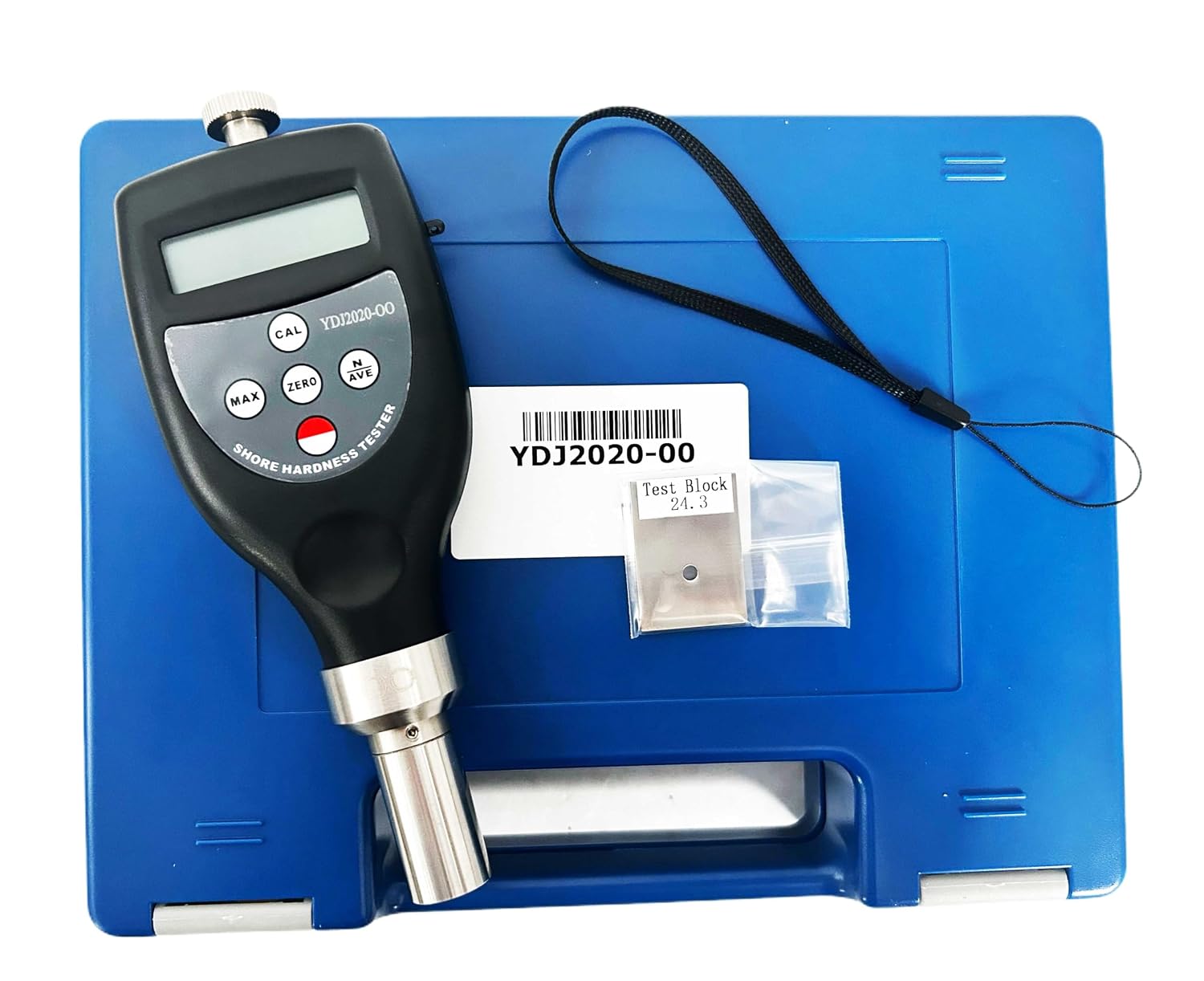 Shore OO Hardness Meter Tester Shore OO Durometer for Measuring Sponge- and Cellular Rubber,Foam Rubber,Silicone,Gel-Like Materials with Range 10-90HOO Resolution 0.1HOO