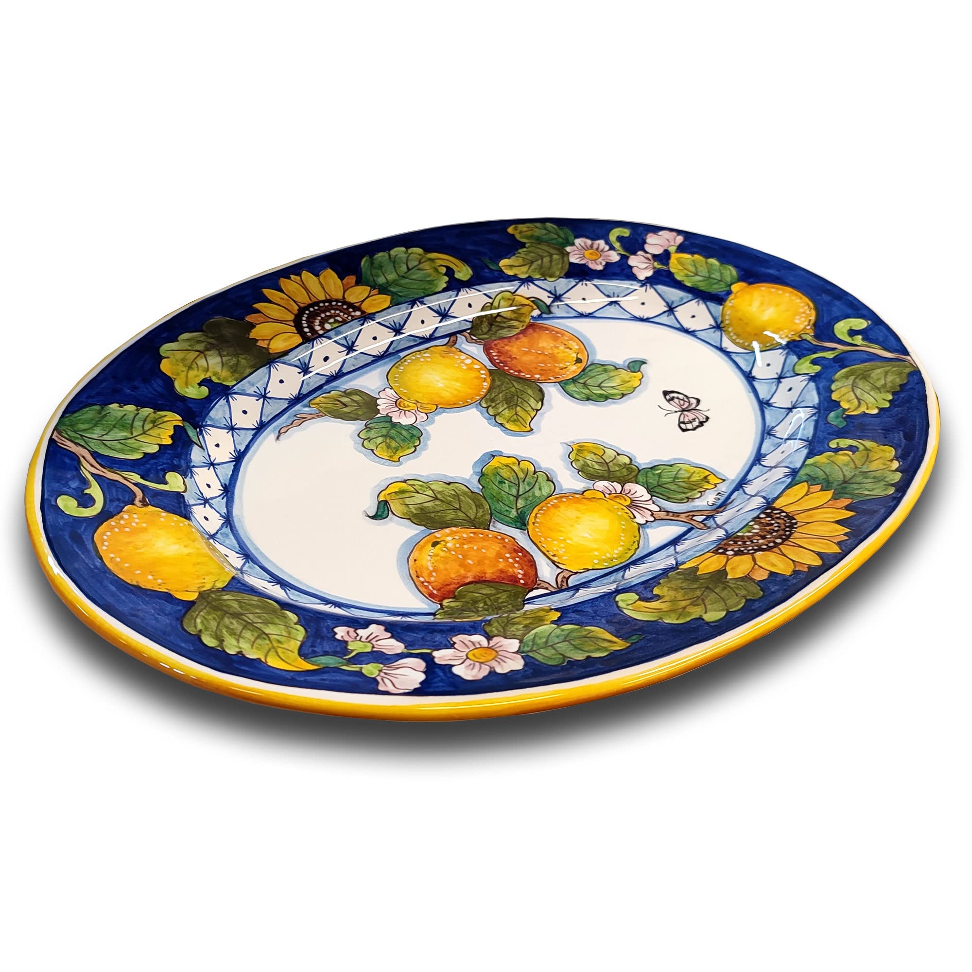 Large Oval Ceramic Tray For Kitchen Italian Dinnerware Meat