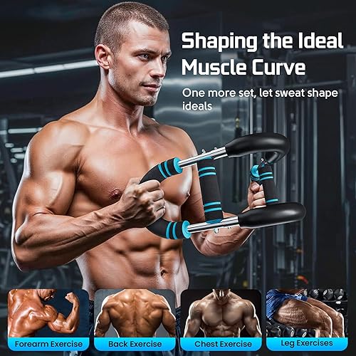 Miniatura 2 de Equipo de entrenamiento de brazo Twister - Equipo de entrenamiento de pecho, entrenador de brazos, ejercitador de pecho con resorte silencioso,